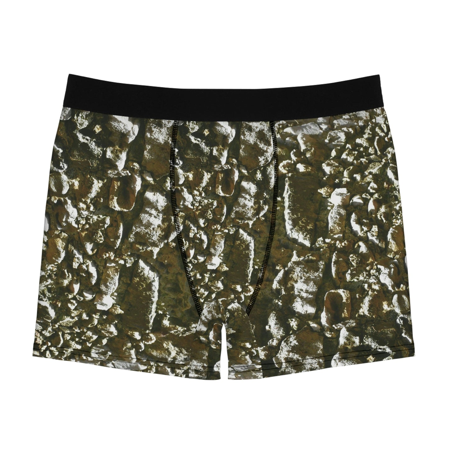 Men's Boxer Briefs - Beach rocks surface in Mona Island PR - Green Forest Home