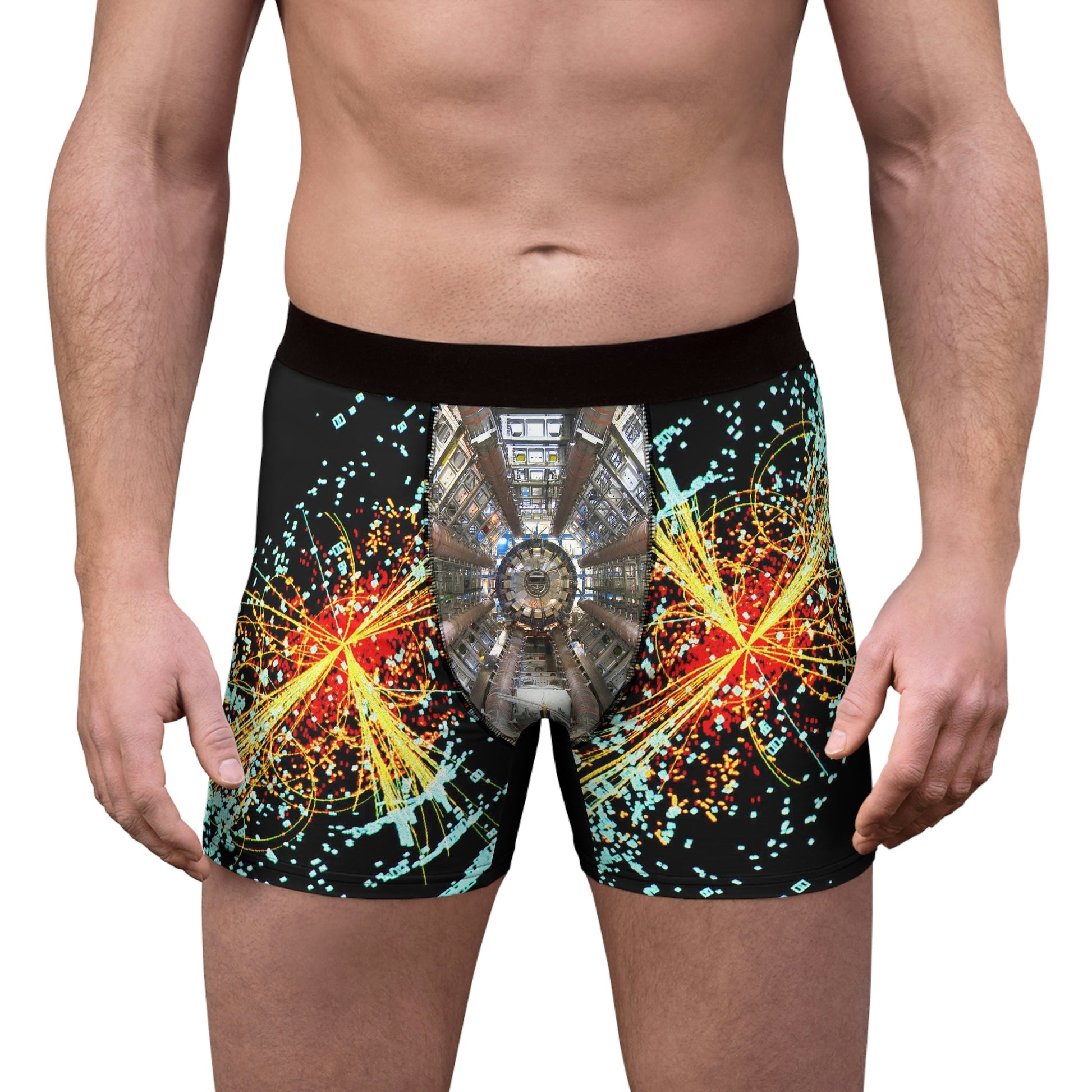 Men's Boxer Briefs - Europes Large Hydron Colider (LHC) and God-particle images - CERN - Green Forest Home