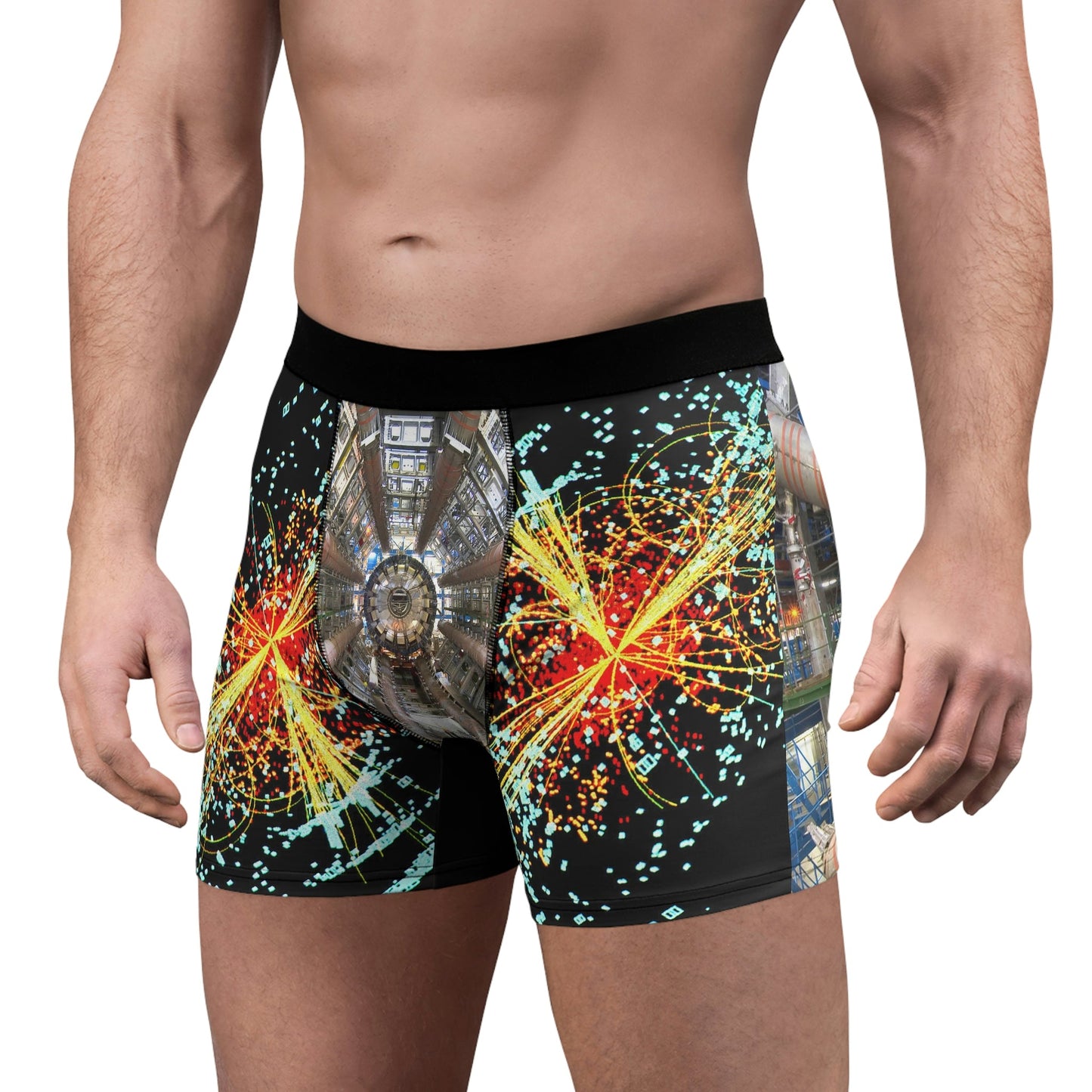 Men's Boxer Briefs - Europes Large Hydron Colider (LHC) and God-particle images - CERN - Green Forest Home