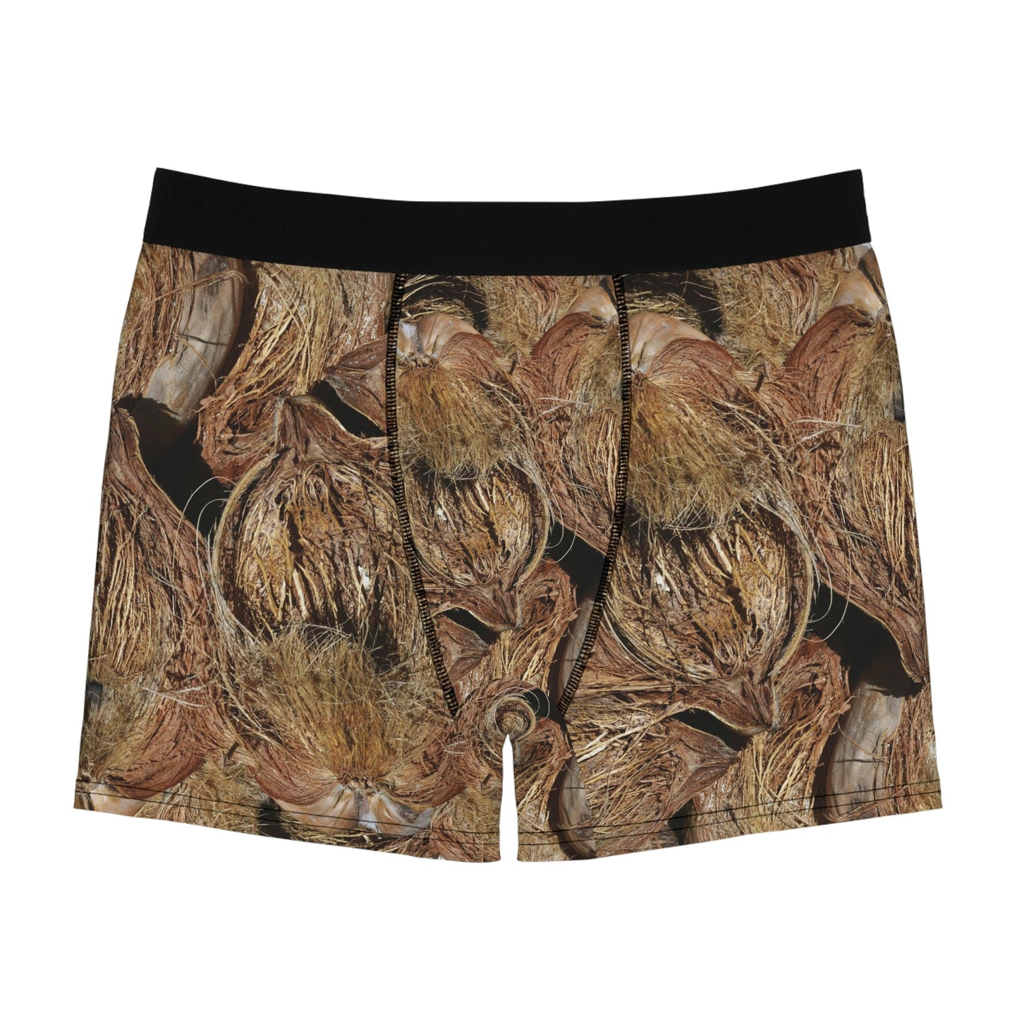 Men's Boxer Briefs - Mona Island dry coconuts and awesome sunset in back - Green Forest Home