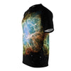 MIND BLOWING STAR MARVELS: Unisex AOP Cut & Sew Tee - Supernova Crab Nebula - NASA HUBBLE space telescope - Green Forest Home