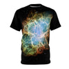 MIND BLOWING STAR MARVELS: Unisex AOP Cut & Sew Tee - Supernova Crab Nebula - NASA HUBBLE space telescope - Green Forest Home