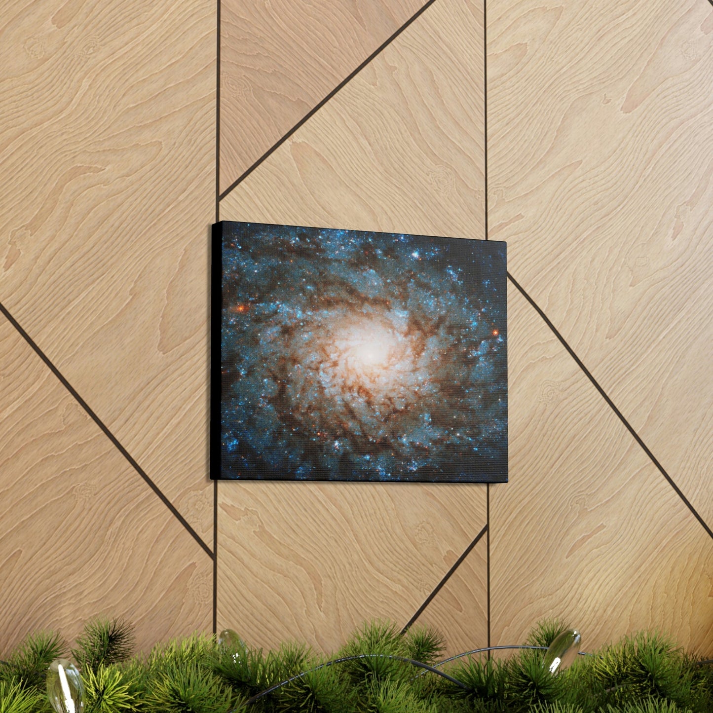 NASA/HUBBLE/ESA - SMALL Canvas Gallery Wraps - The wonderful discoveries from space telescopes - a sharp spiral Galaxy - Green Forest Home