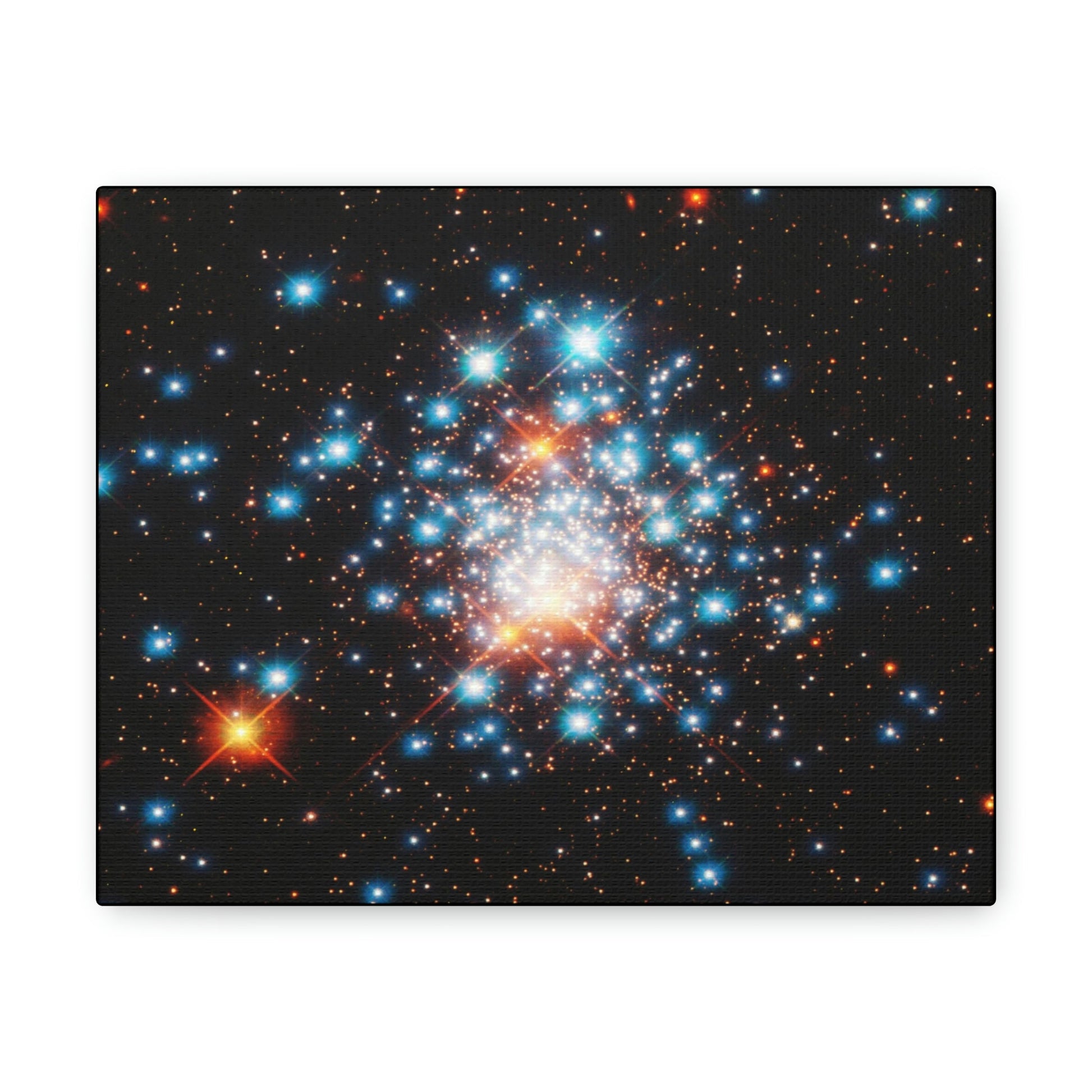 NASA/HUBBLE/ESA - SMALL Canvas Gallery Wraps - The wonderful discoveries from space telescopes - Beautiful closeup of a star-cluster - young blue stars - Green Forest Home