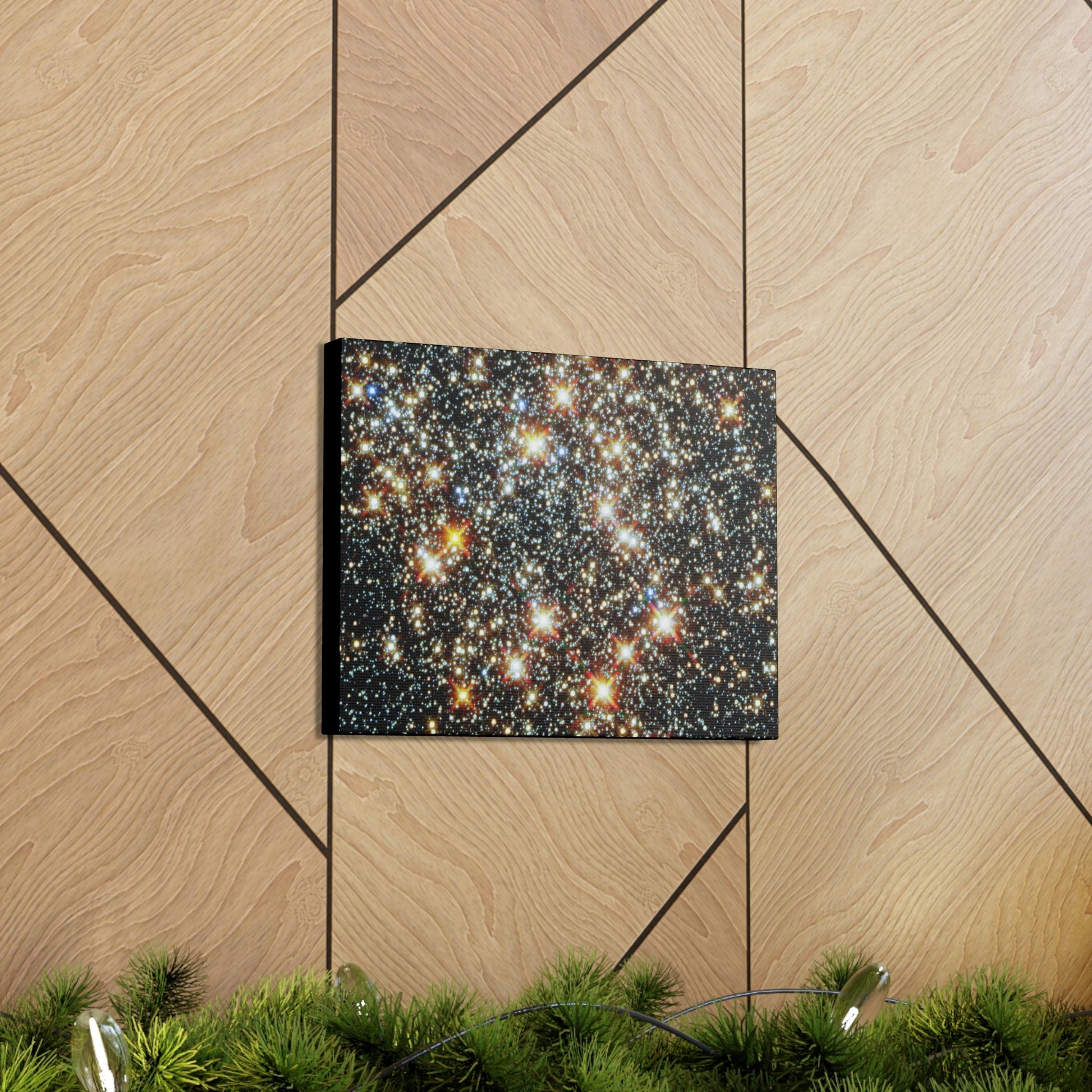 NASA/HUBBLE/ESA - SMALL Canvas Gallery Wraps - The wonderful discoveries from space telescopes - Beautify closeup of a star-cluster - in our galaxy - Green Forest Home