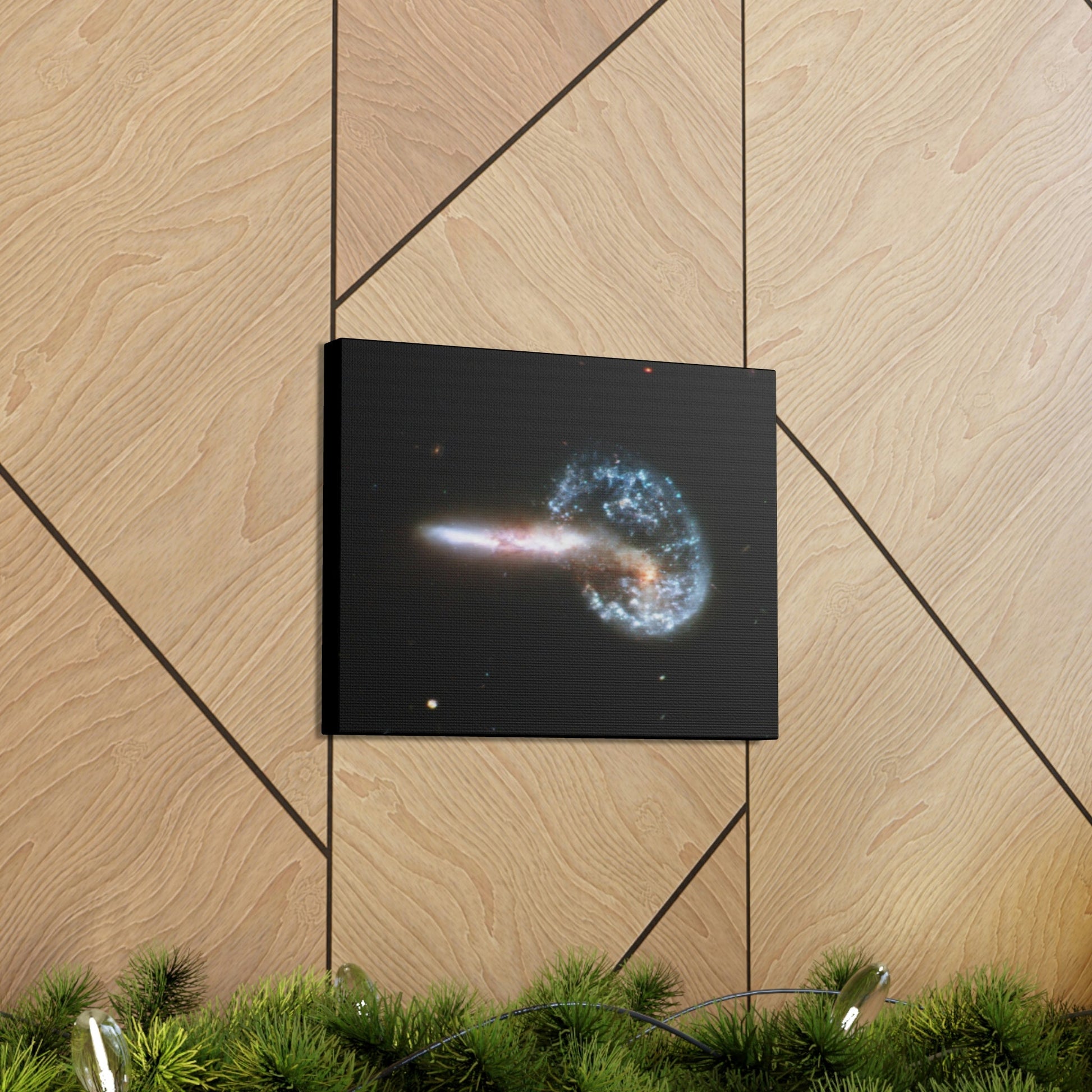 NASA/HUBBLE/ESA - SMALL Canvas Gallery Wraps - The wonderful discoveries from space telescopes - galaxies in colision! - Green Forest Home