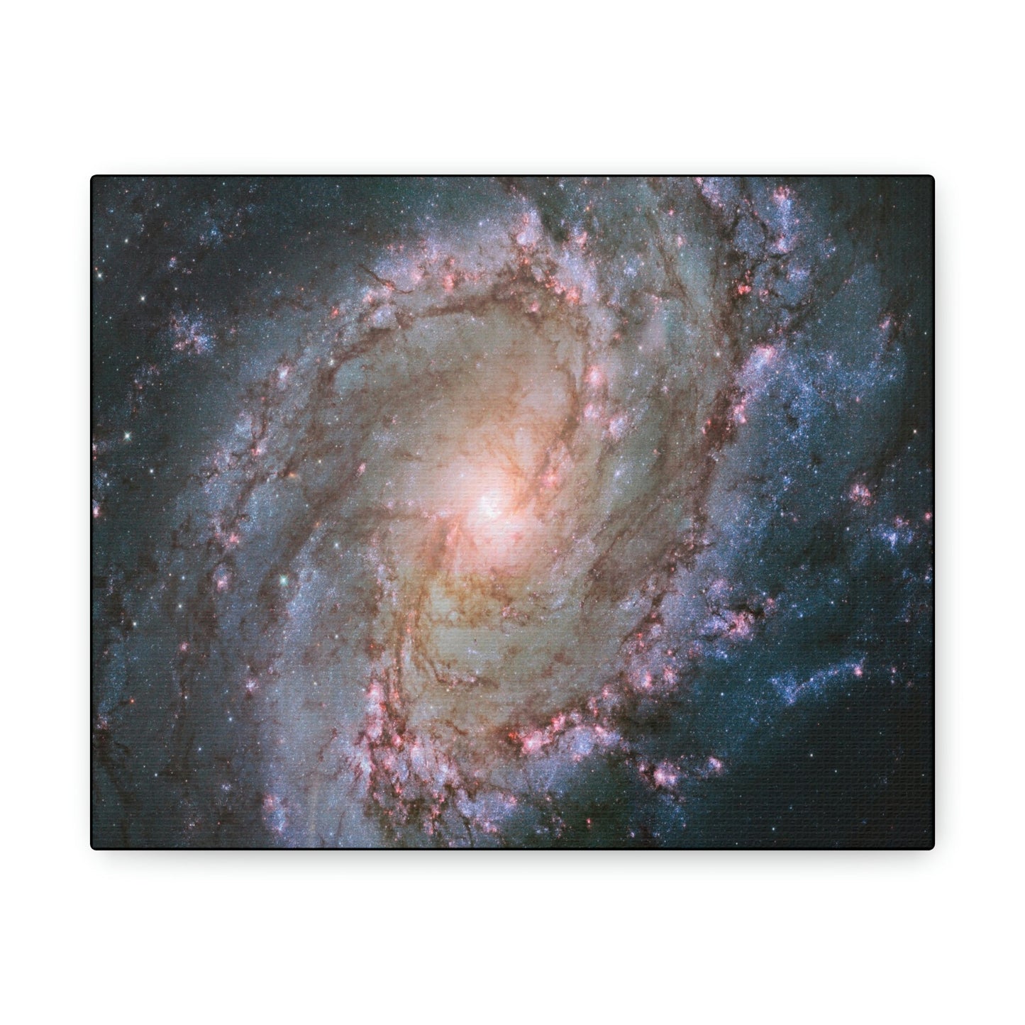 NASA/HUBBLE/ESA - SMALL Canvas Gallery Wraps - The wonderful discoveries from space telescopes - Galaxy with many newborn (blue) stars - Green Forest Home