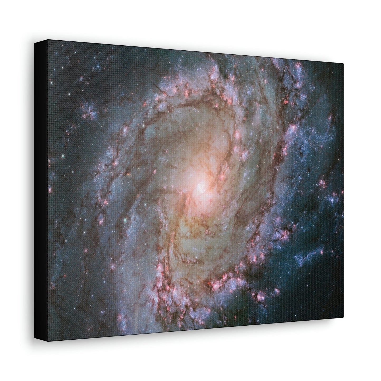 NASA/HUBBLE/ESA - SMALL Canvas Gallery Wraps - The wonderful discoveries from space telescopes - Galaxy with many newborn (blue) stars - Green Forest Home