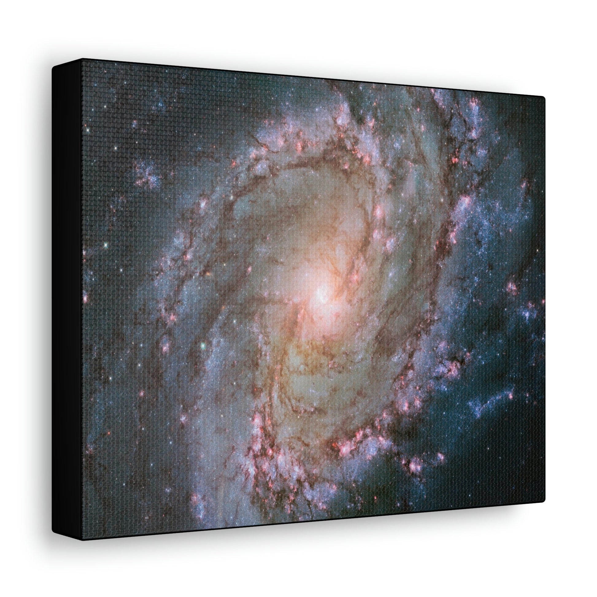 NASA/HUBBLE/ESA - SMALL Canvas Gallery Wraps - The wonderful discoveries from space telescopes - Galaxy with many newborn (blue) stars - Green Forest Home