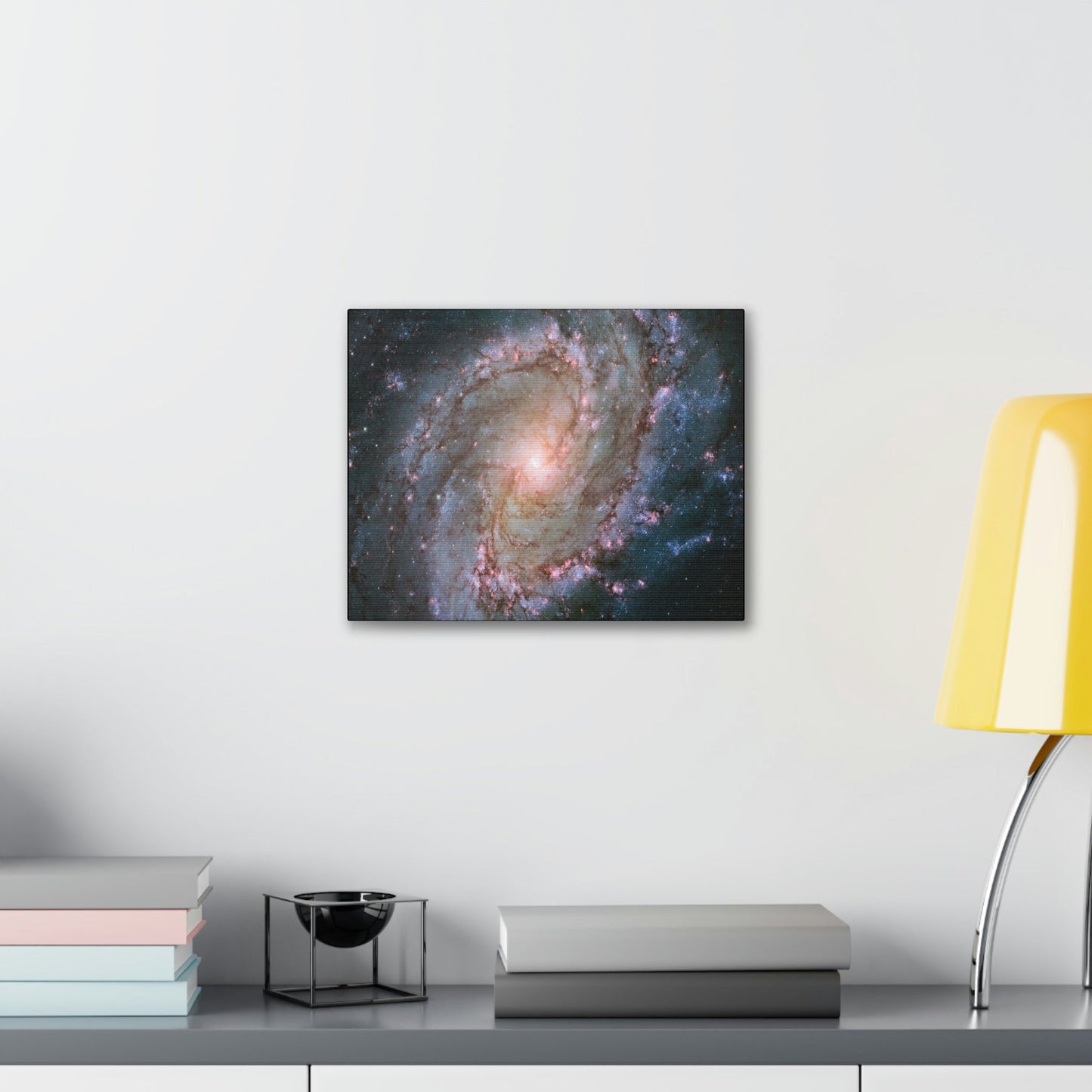 NASA/HUBBLE/ESA - SMALL Canvas Gallery Wraps - The wonderful discoveries from space telescopes - Galaxy with many newborn (blue) stars - Green Forest Home