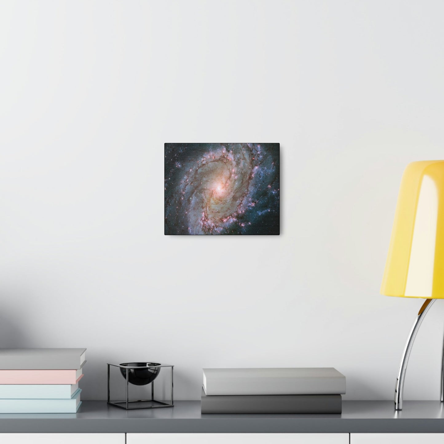 NASA/HUBBLE/ESA - SMALL Canvas Gallery Wraps - The wonderful discoveries from space telescopes - Galaxy with many newborn (blue) stars - Green Forest Home