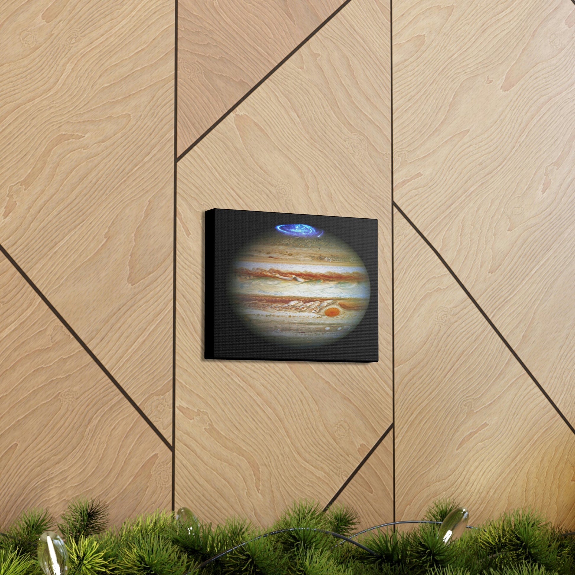 NASA/HUBBLE/ESA - SMALL Canvas Gallery Wraps - The wonderful discoveries from space telescopes - Hubble sees aurora's borealis in Jupiter! - Green Forest Home