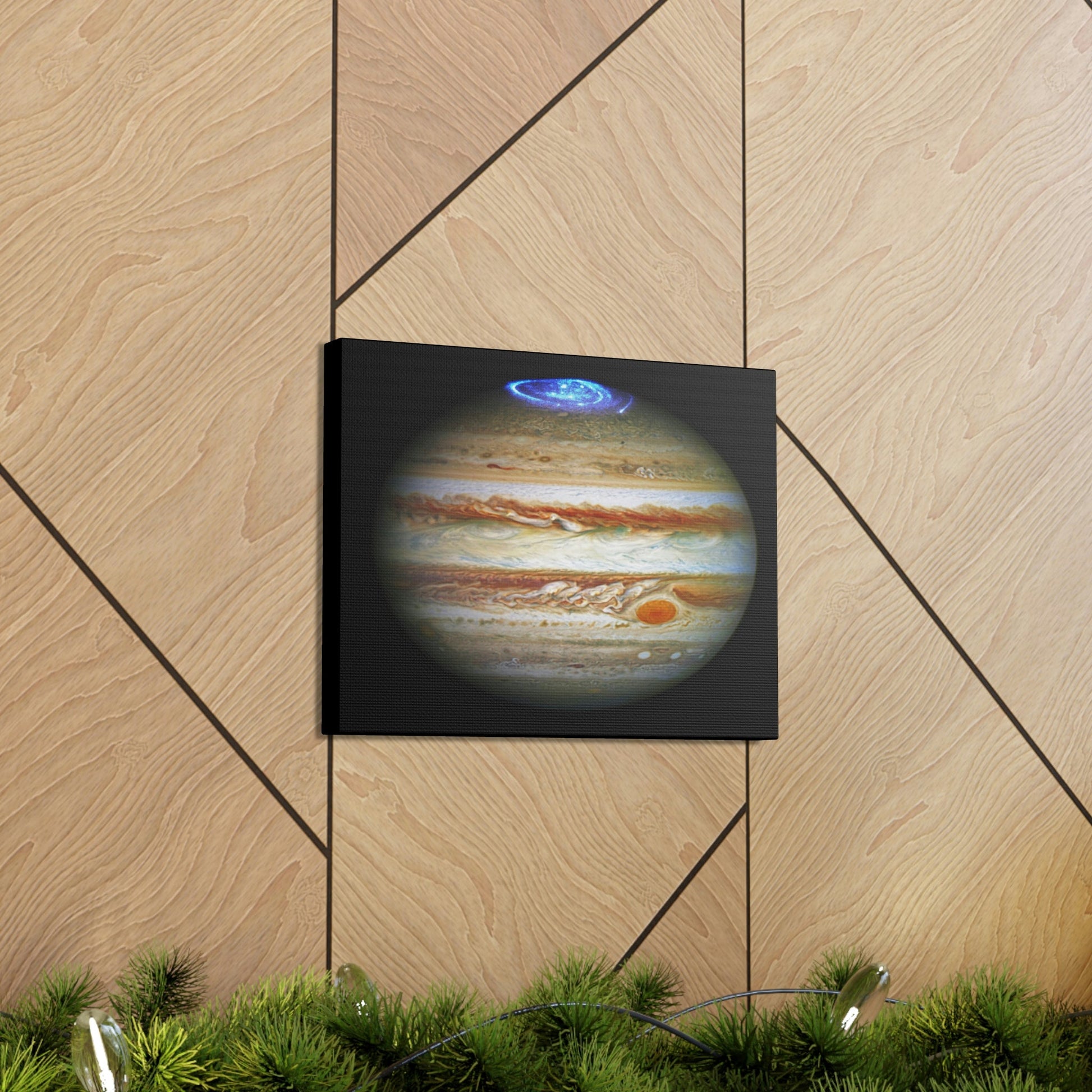 NASA/HUBBLE/ESA - SMALL Canvas Gallery Wraps - The wonderful discoveries from space telescopes - Hubble sees aurora's borealis in Jupiter! - Green Forest Home