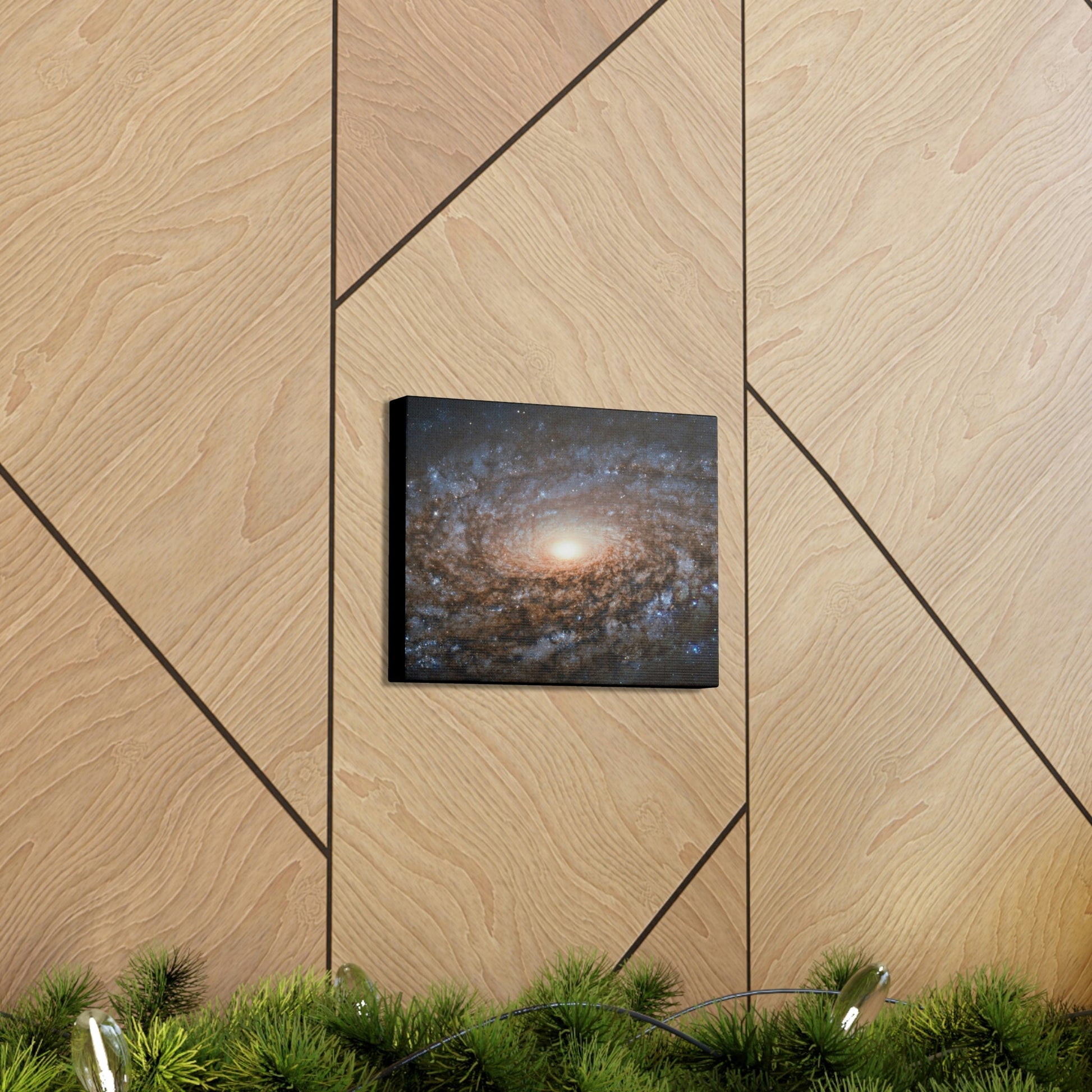 NASA/HUBBLE/ESA - SMALL Canvas Gallery Wraps - The wonderful discoveries from space telescopes - Immense Galaxy very far up there... - Green Forest Home