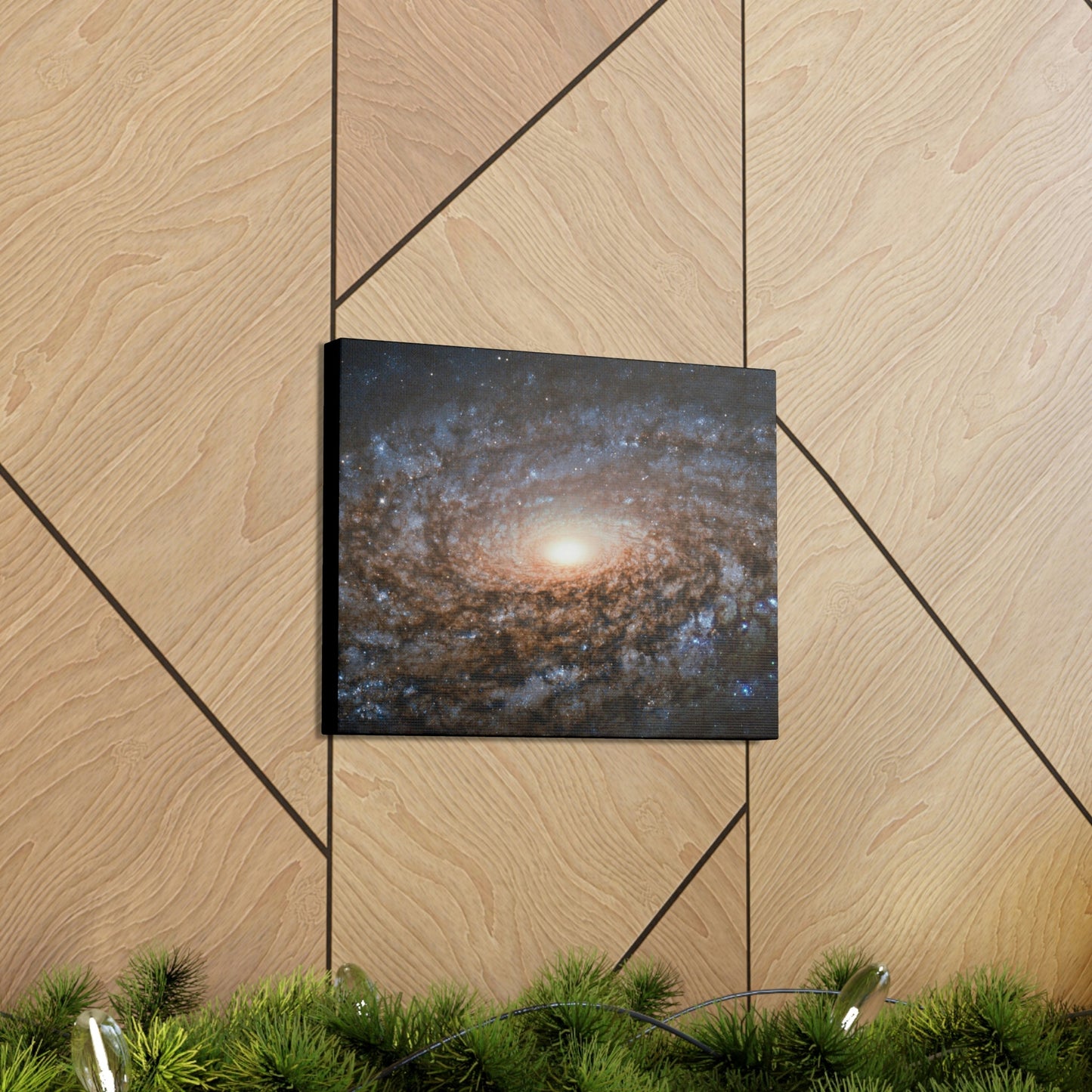 NASA/HUBBLE/ESA - SMALL Canvas Gallery Wraps - The wonderful discoveries from space telescopes - Immense Galaxy very far up there... - Green Forest Home