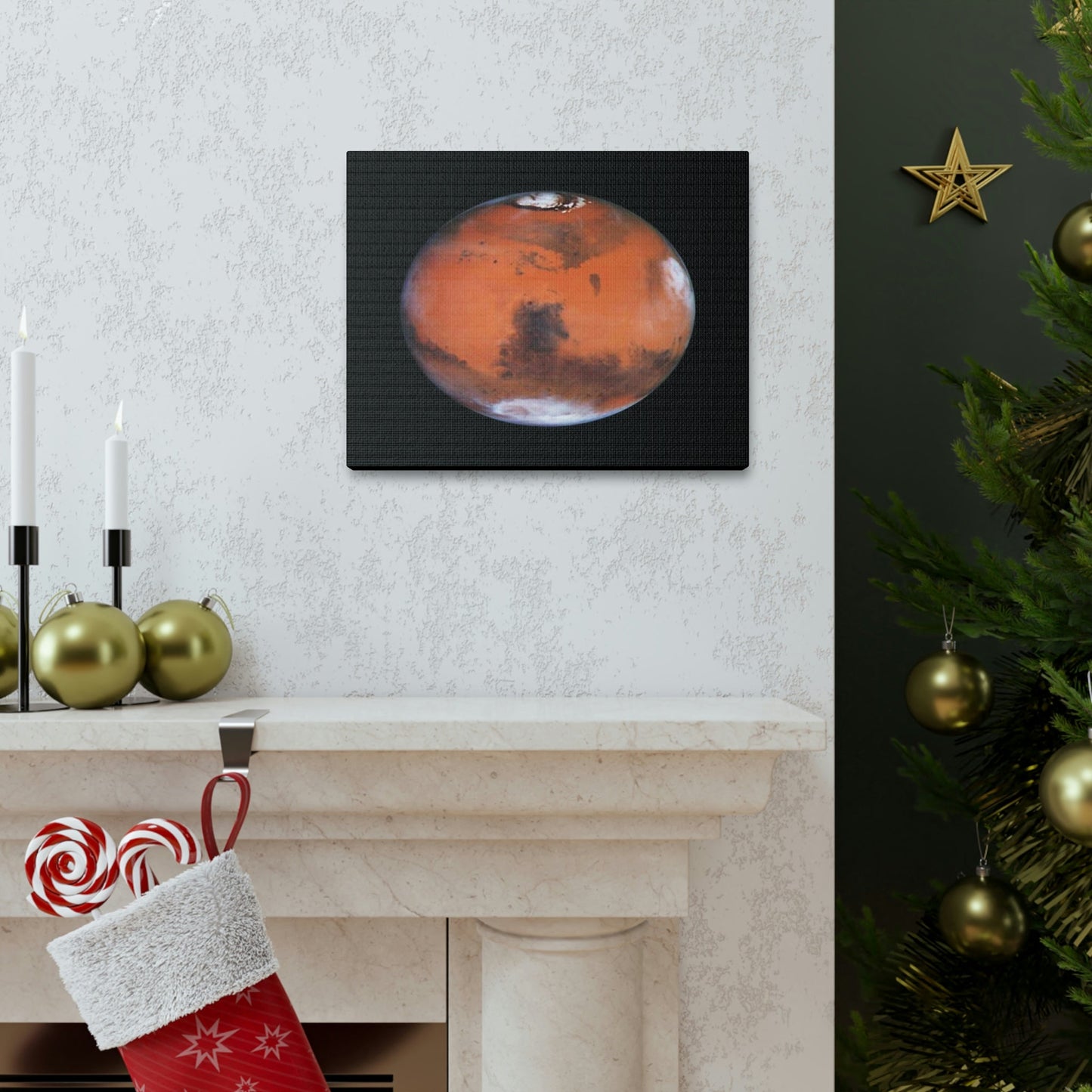 NASA/HUBBLE/ESA - SMALL Canvas Gallery Wraps - The wonderful discoveries from space telescopes - The MARS planet - Green Forest Home