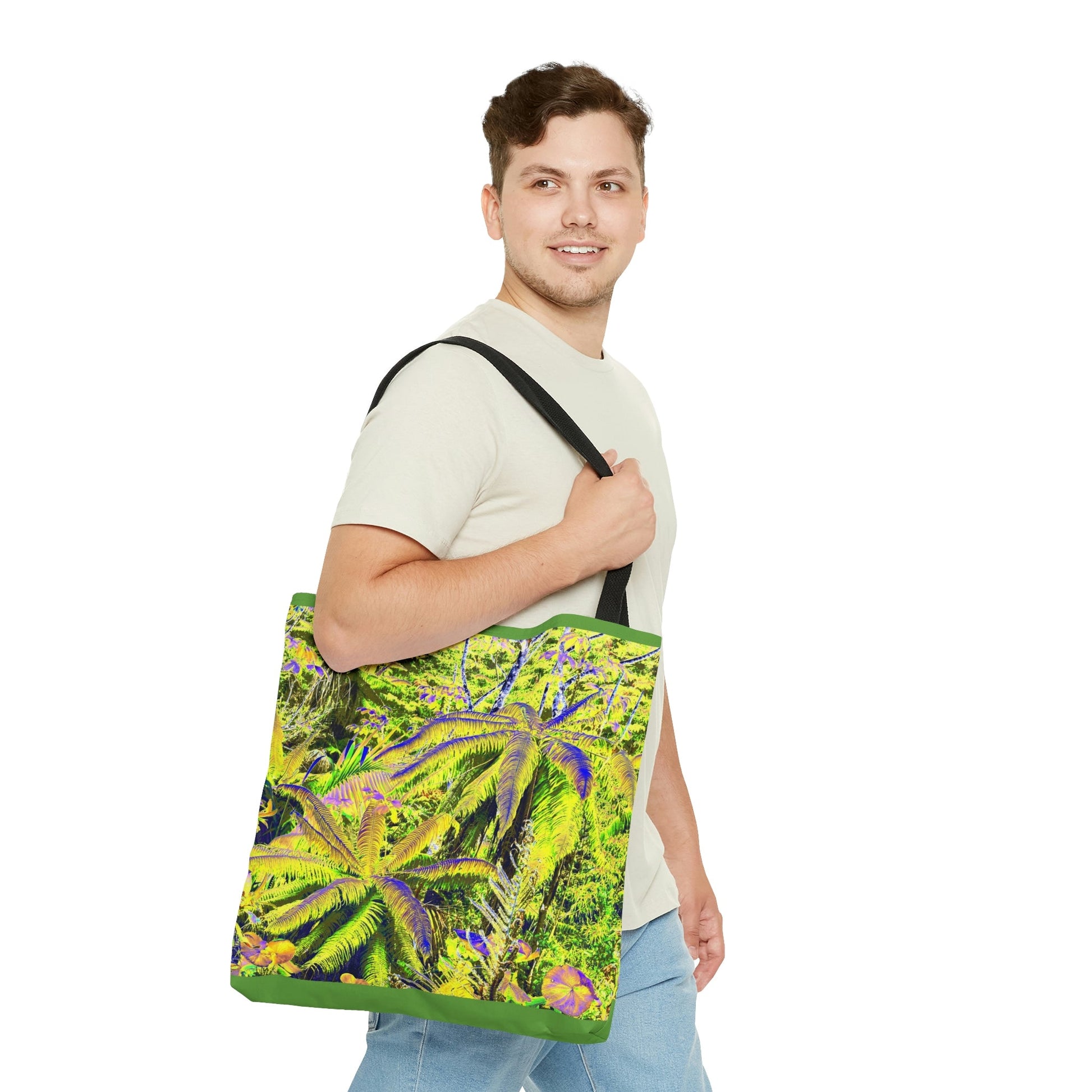 Nature Inspired - AOP Tote Bag - Oldest tree on Earth - the FERN palm - Toro Negro rainforest Puerto Rico @ 4K feet altitude - US Ma - Green Forest Home