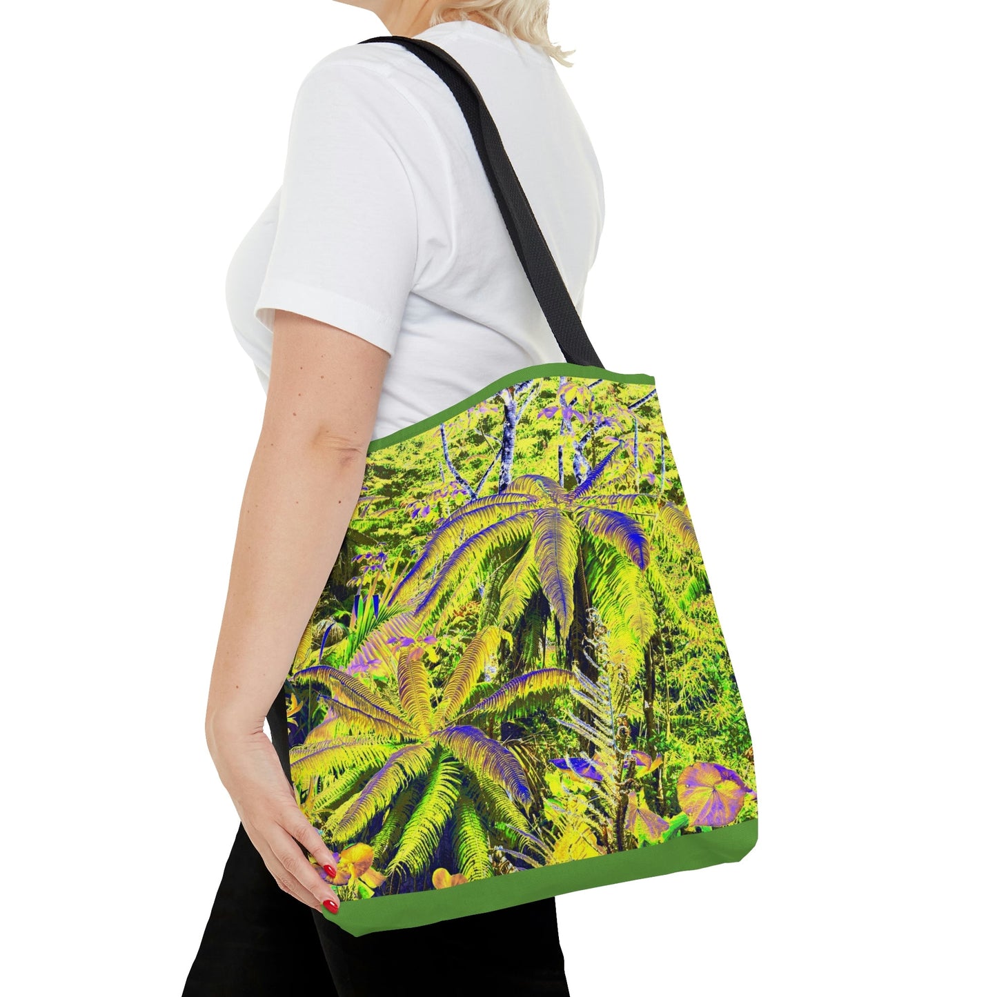 Nature Inspired - AOP Tote Bag - Oldest tree on Earth - the FERN palm - Toro Negro rainforest Puerto Rico @ 4K feet altitude - US Ma - Green Forest Home