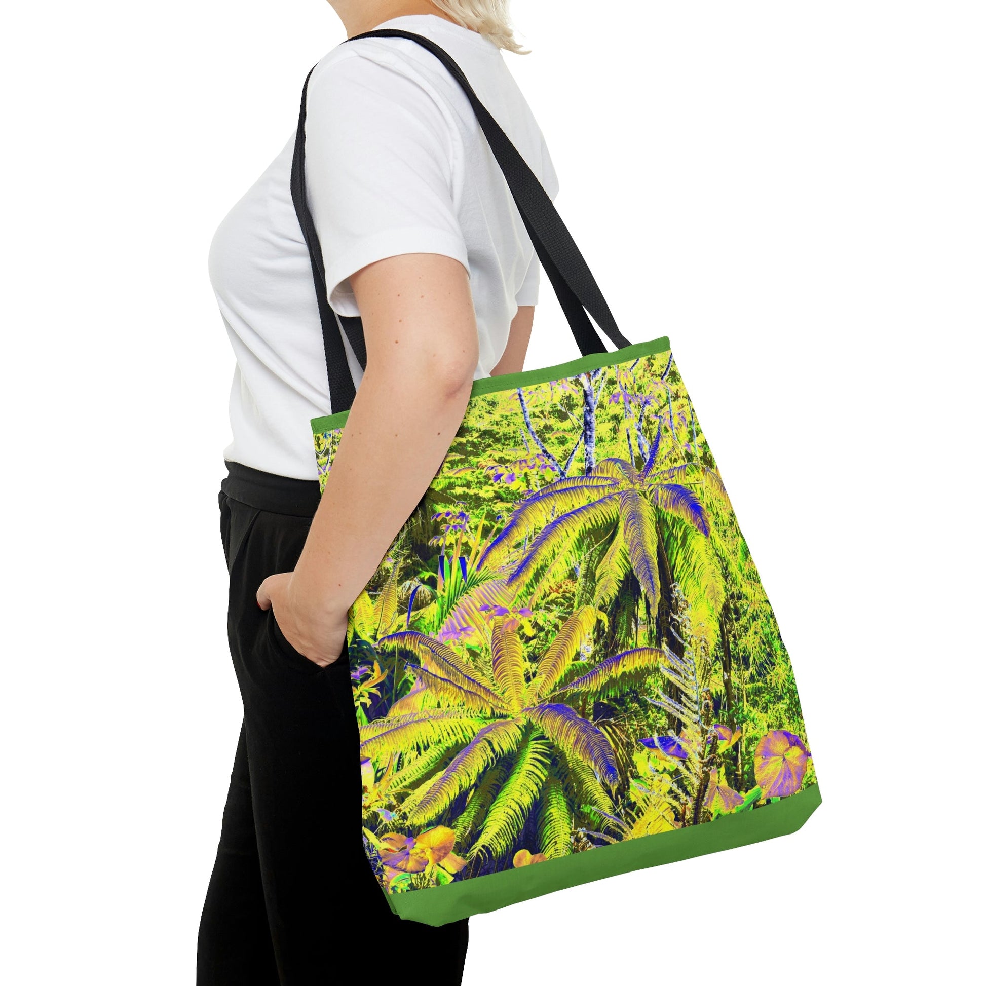 Nature Inspired - AOP Tote Bag - Oldest tree on Earth - the FERN palm - Toro Negro rainforest Puerto Rico @ 4K feet altitude - US Ma - Green Forest Home