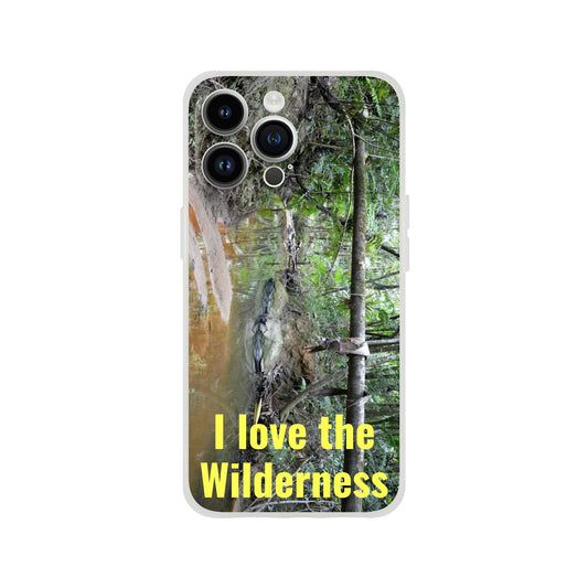 New iPhone Deals - 14x and 13x Apple iPhones - FLEXI case - El Yunque rainforest El Toro Wilderness - Holy spirit river - 'I Love Wilderness' Message - Green Forest Home