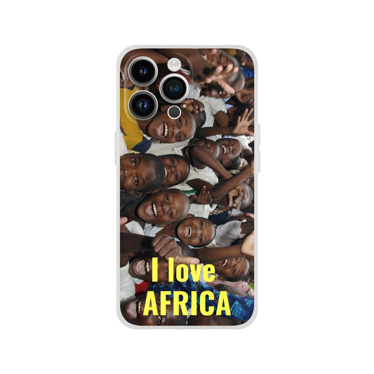 New iPhone Deals - 14x and 13x Apple iPhones - FLEXI case - Happy students in Africa - 'I Love Africa' Message - Green Forest Home