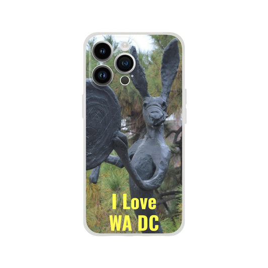 New iPhone Deals - 14x and 13x Apple iPhones - FLEXI case - Outside sculptures in the Smithsonian WA DC - 'I love WA DC' message - Green Forest Home