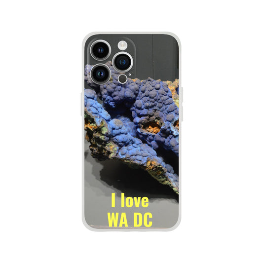 New iPhone Deals - 14x and 13x Apple iPhones - FLEXI case - The WA DC Smithsonian Minerals Collection - 'I love WA DC' message - Green Forest Home