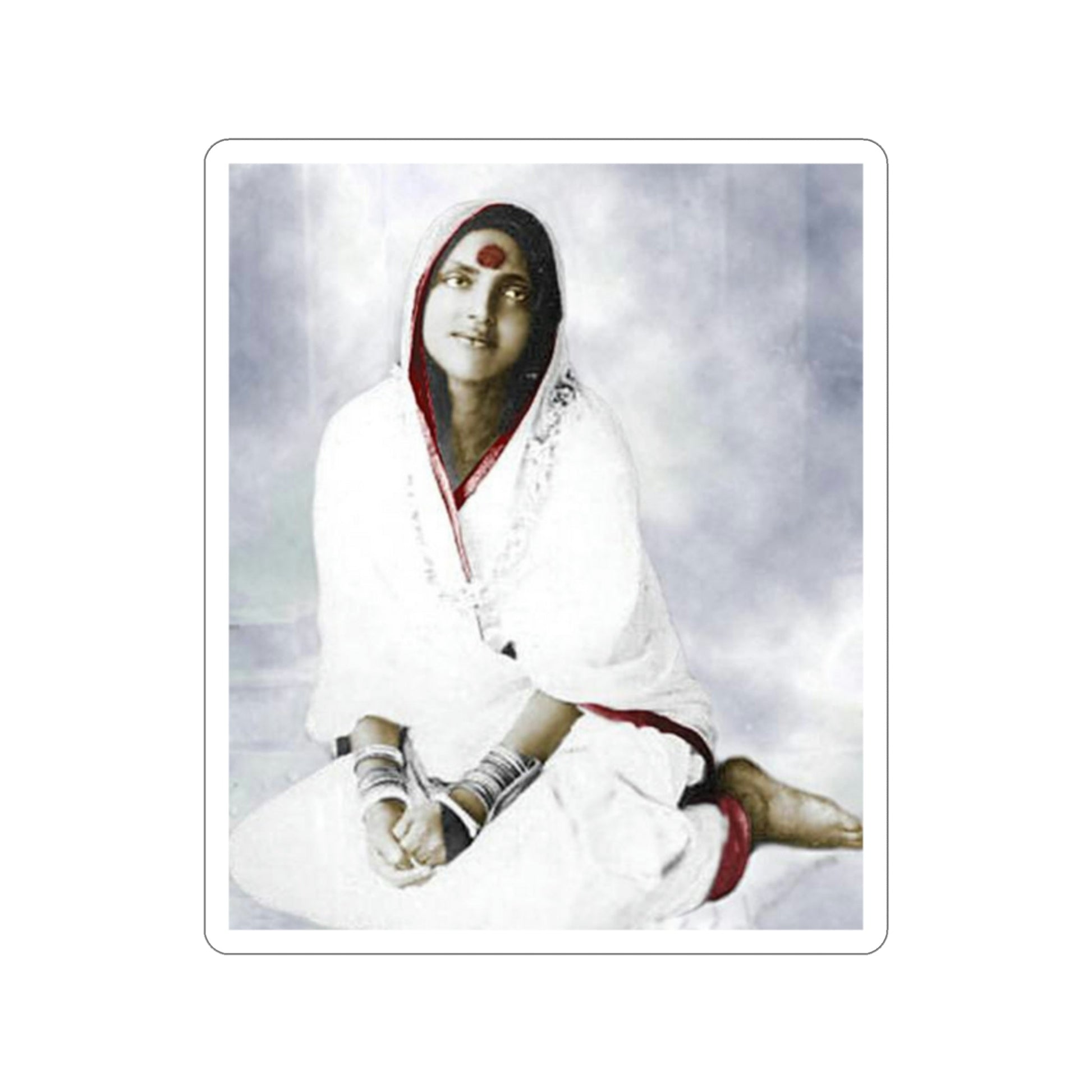 Portable Blessings - Kiss-Cut Stickers - The great Hindu Saint Ananda Mayi Ma: 'One of God's Name is LOVE. He Himself resides within all, at every moment, everywhere.' - Green Forest Home