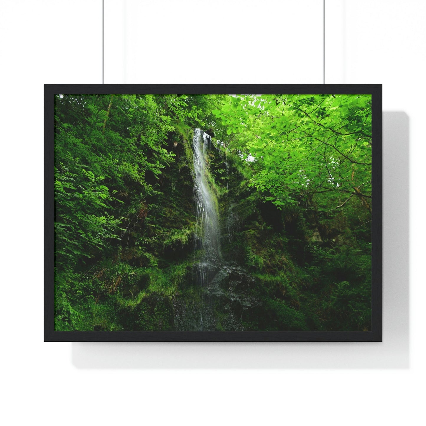 Premium Framed Horizontal Poster - Printed in LATVIA - Falls Around the city of Scarborough in the UK - EUROPE - Green Forest Home