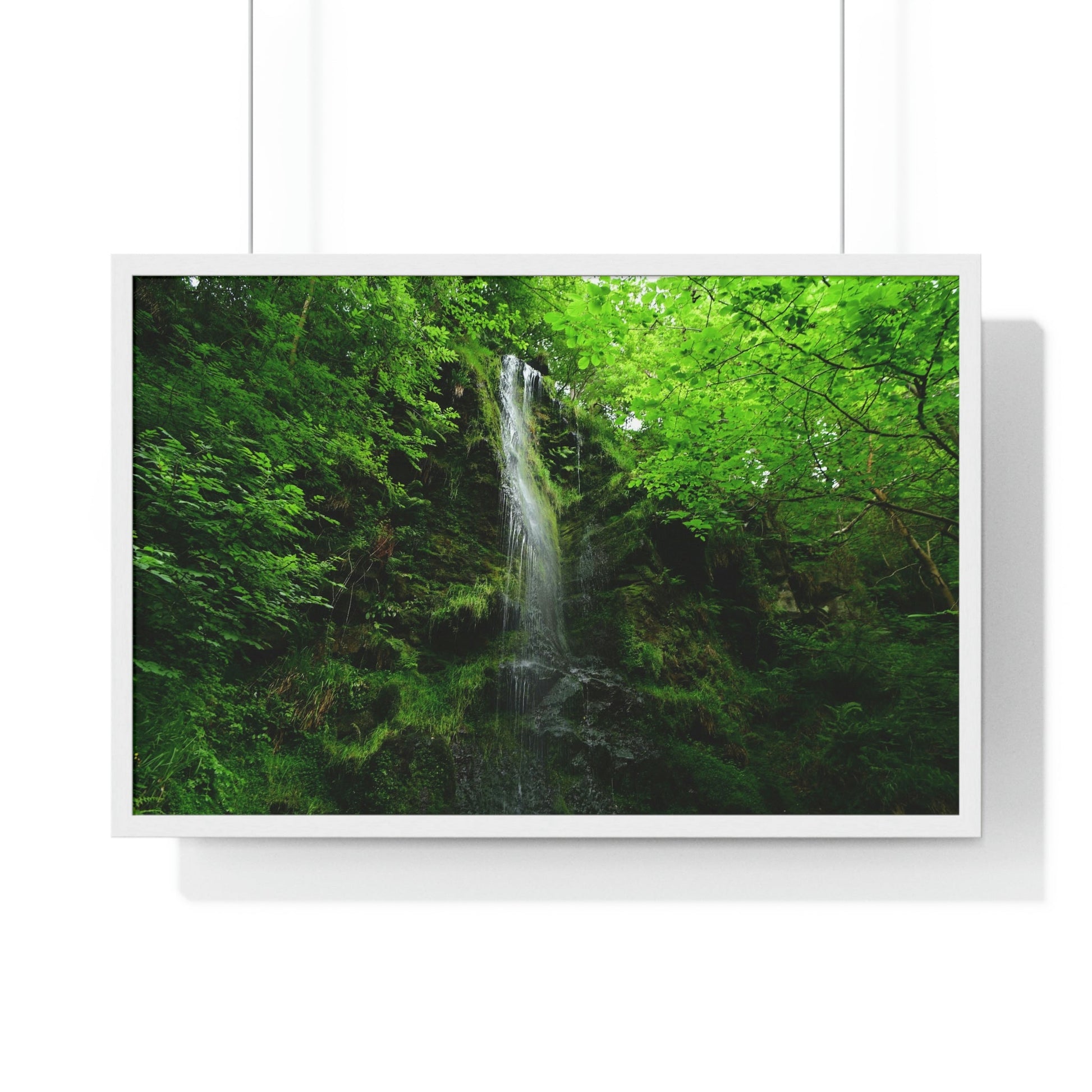 Premium Framed Horizontal Poster - Printed in LATVIA - Falls Around the city of Scarborough in the UK - EUROPE - Green Forest Home