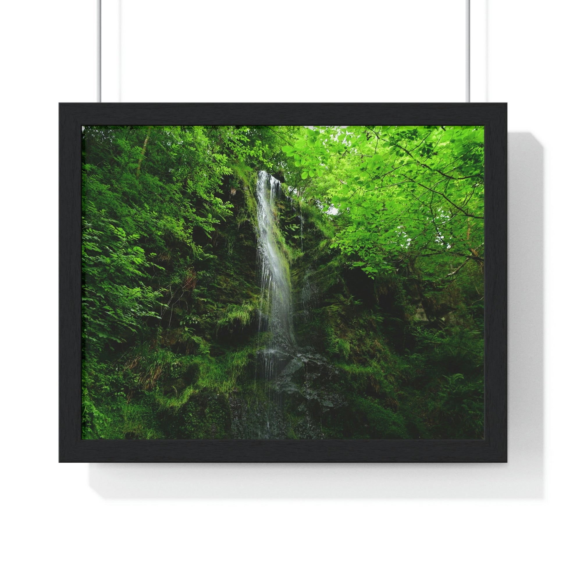 Premium Framed Horizontal Poster - Printed in LATVIA - Falls Around the city of Scarborough in the UK - EUROPE - Green Forest Home