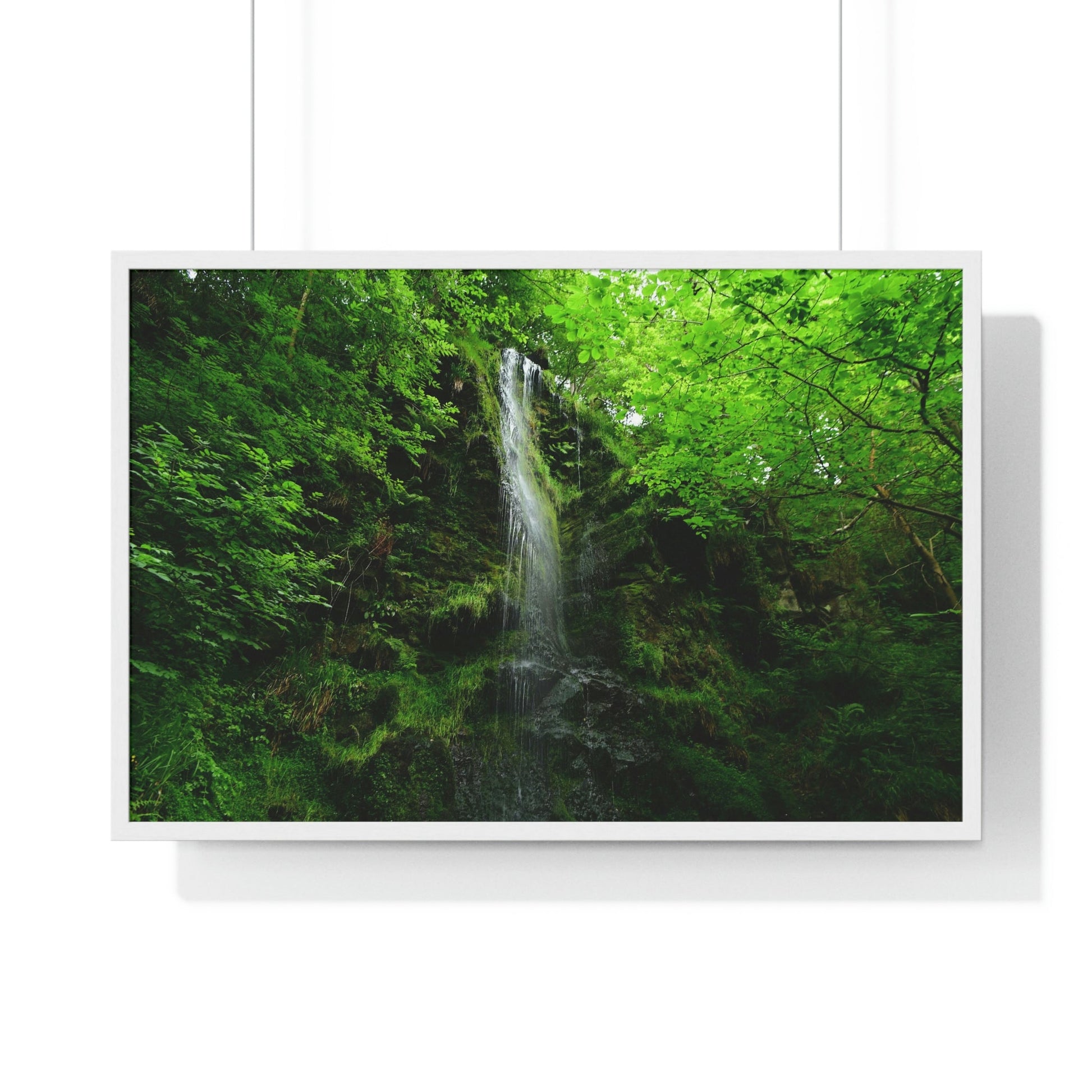 Premium Framed Horizontal Poster - Printed in LATVIA - Falls Around the city of Scarborough in the UK - EUROPE - Green Forest Home