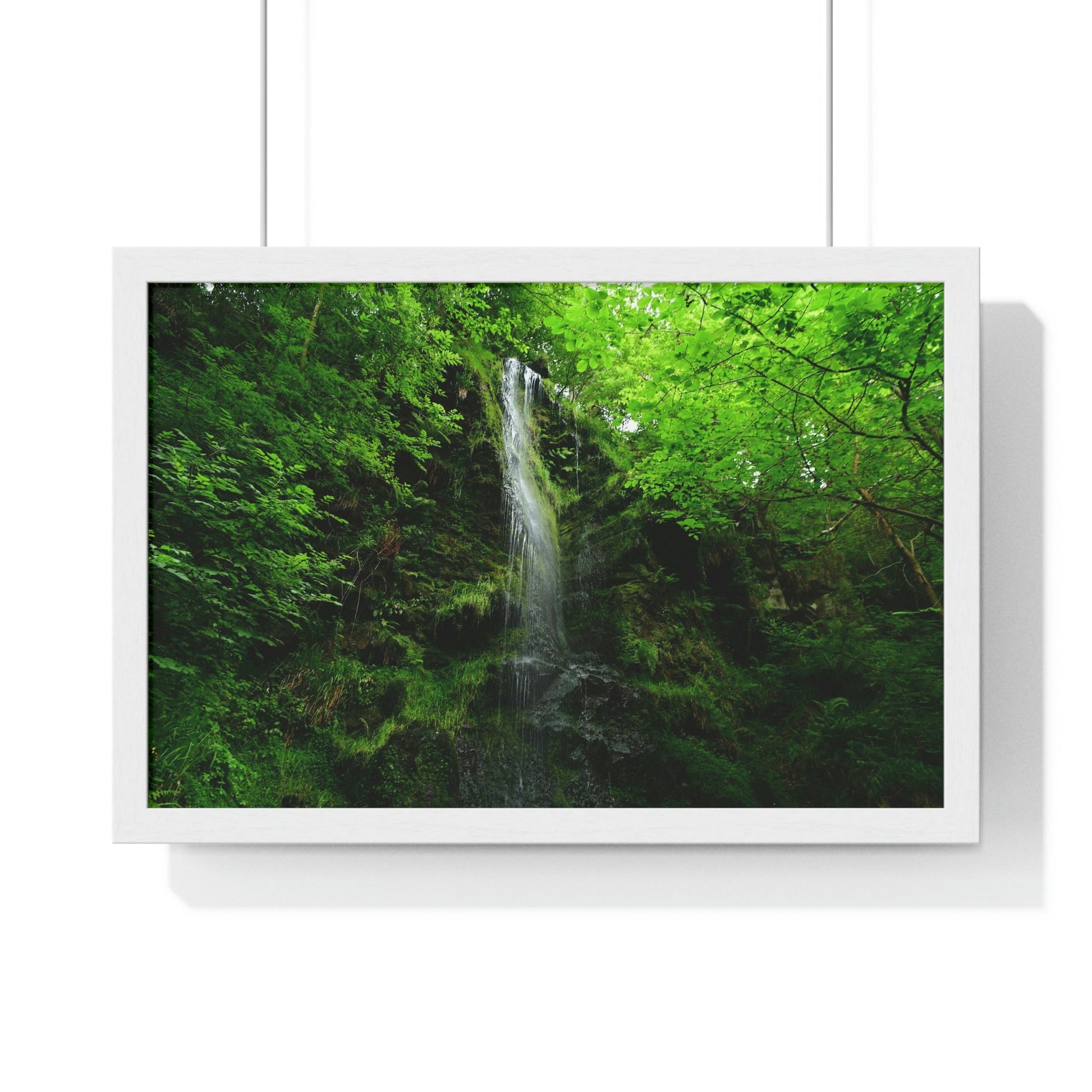 Premium Framed Horizontal Poster - Printed in LATVIA - Falls Around the city of Scarborough in the UK - EUROPE - Green Forest Home