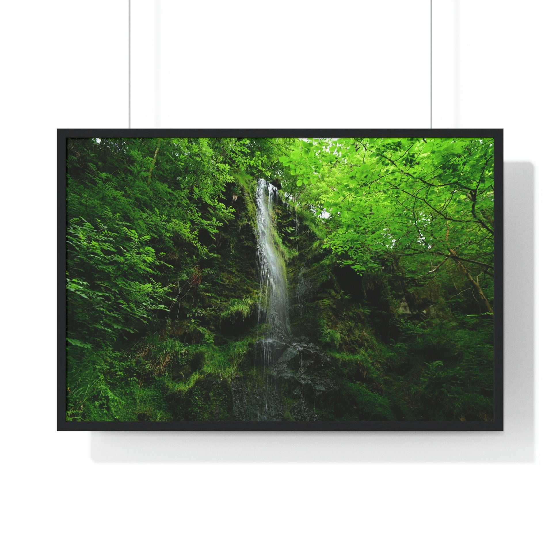 Premium Framed Horizontal Poster - Printed in LATVIA - Falls Around the city of Scarborough in the UK - EUROPE - Green Forest Home