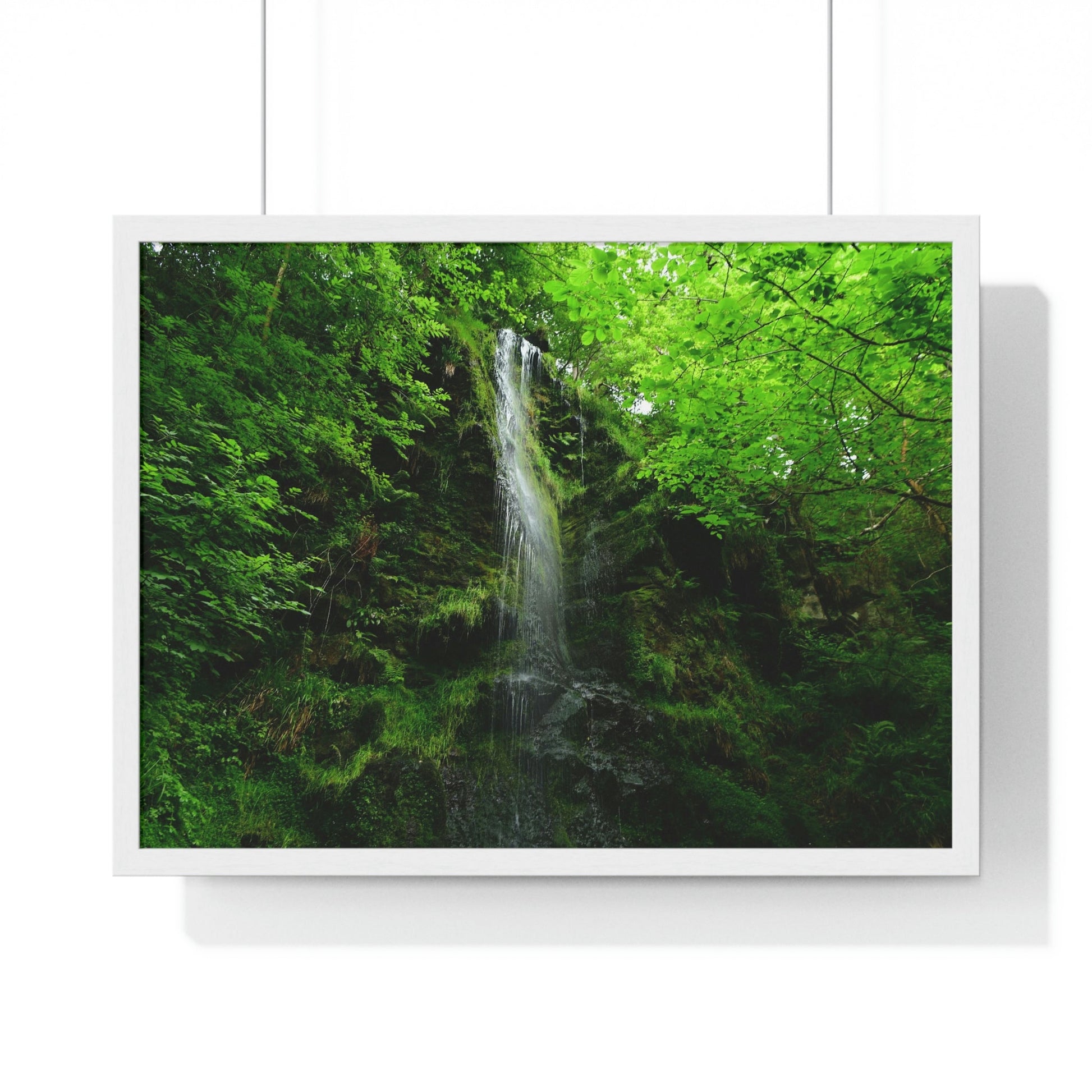 Premium Framed Horizontal Poster - Printed in LATVIA - Falls Around the city of Scarborough in the UK - EUROPE - Green Forest Home