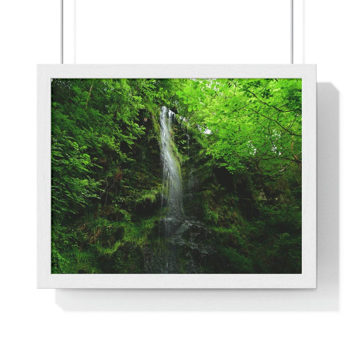 Premium Framed Horizontal Poster - Printed in LATVIA - Falls Around the city of Scarborough in the UK - EUROPE - Green Forest Home