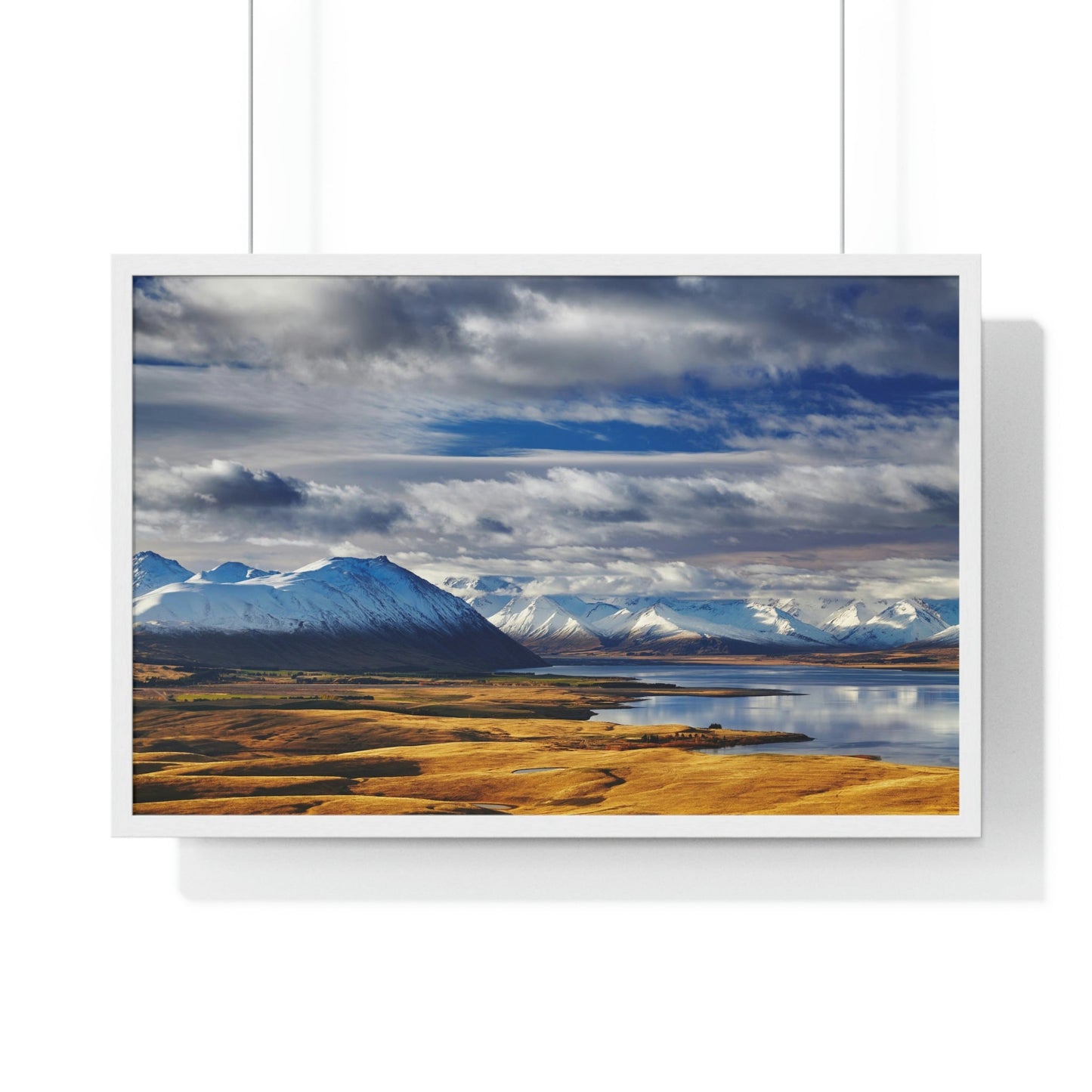 Premium Framed Horizontal poster - Printed in LATVIA - Marvelous Mountain panorama in Italy ALPS dolomites - Passo Gardena - EUROPE - Green Forest Home