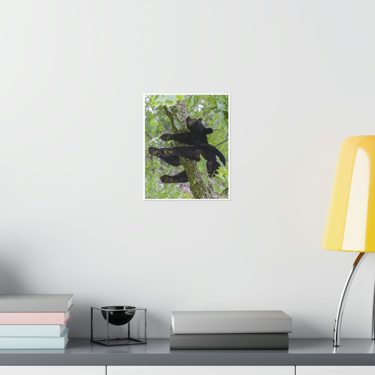 Premium Matte vertical posters - Happy bear in branch in Smoky Mountain National Park in Summer in Mountain National Park (SMNP) USA - Green Forest Home