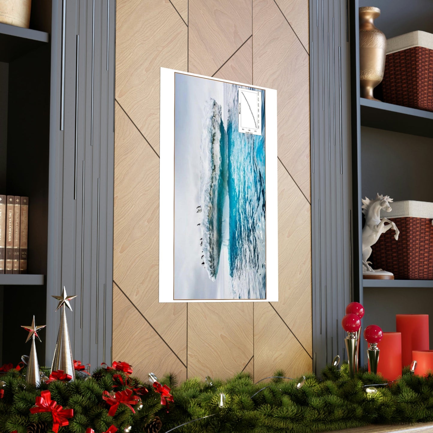 Premium Matte vertical posters - Made in USA in 1 day - Polar ice melting and animals trapped in broken ice shelf - Green Forest Home