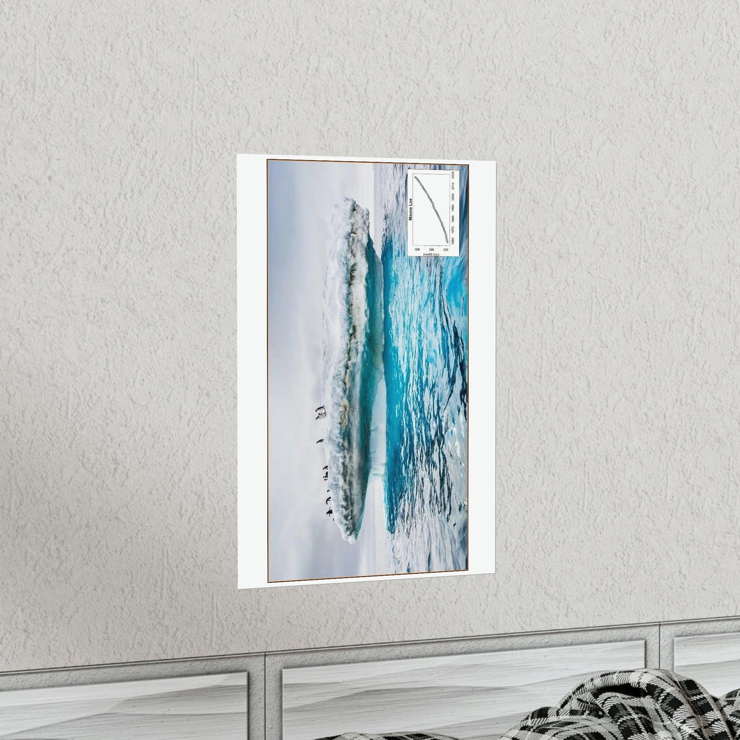 Premium Matte vertical posters - Made in USA in 1 day - Polar ice melting and animals trapped in broken ice shelf - Green Forest Home