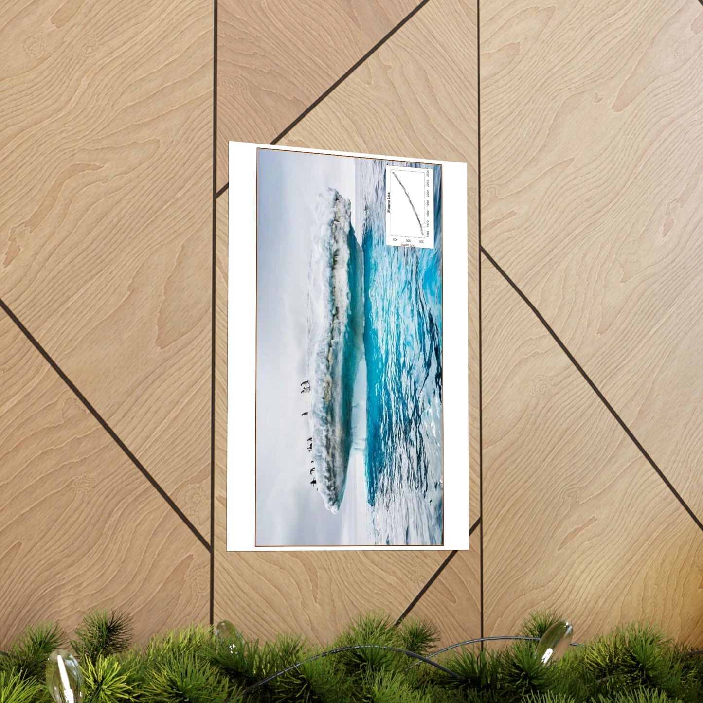 Premium Matte vertical posters - Made in USA in 1 day - Polar ice melting and animals trapped in broken ice shelf - Green Forest Home