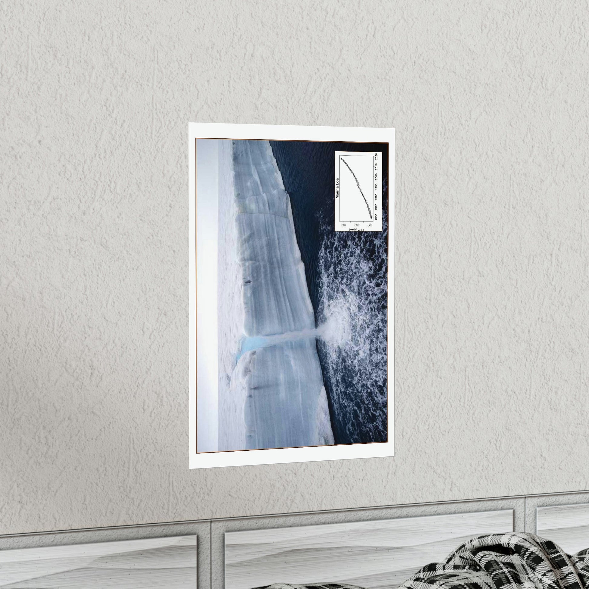 Premium Matte vertical posters - Made in USA in 1 day - Polar ice melting leading to increasing sea height - flooding low level regions - Green Forest Home