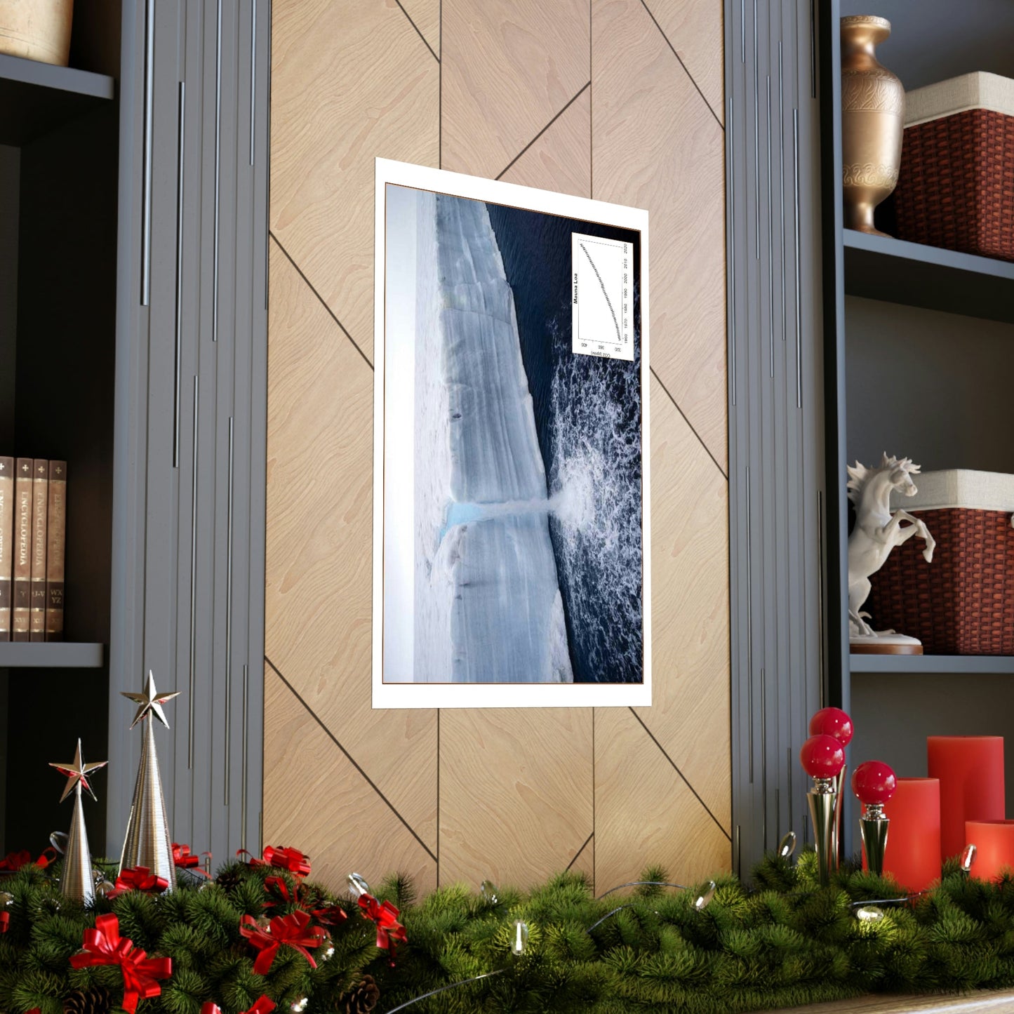 Premium Matte vertical posters - Made in USA in 1 day - Polar ice melting leading to increasing sea height - flooding low level regions - Green Forest Home