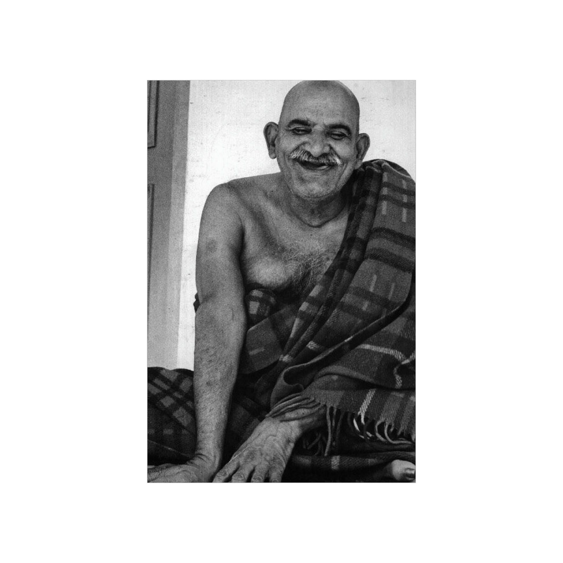 Premium Matte vertical posters - Neem Karoli Baba Hindu Saint - "Love all men as God, even if they hurt you or shame you." - Green Forest Home