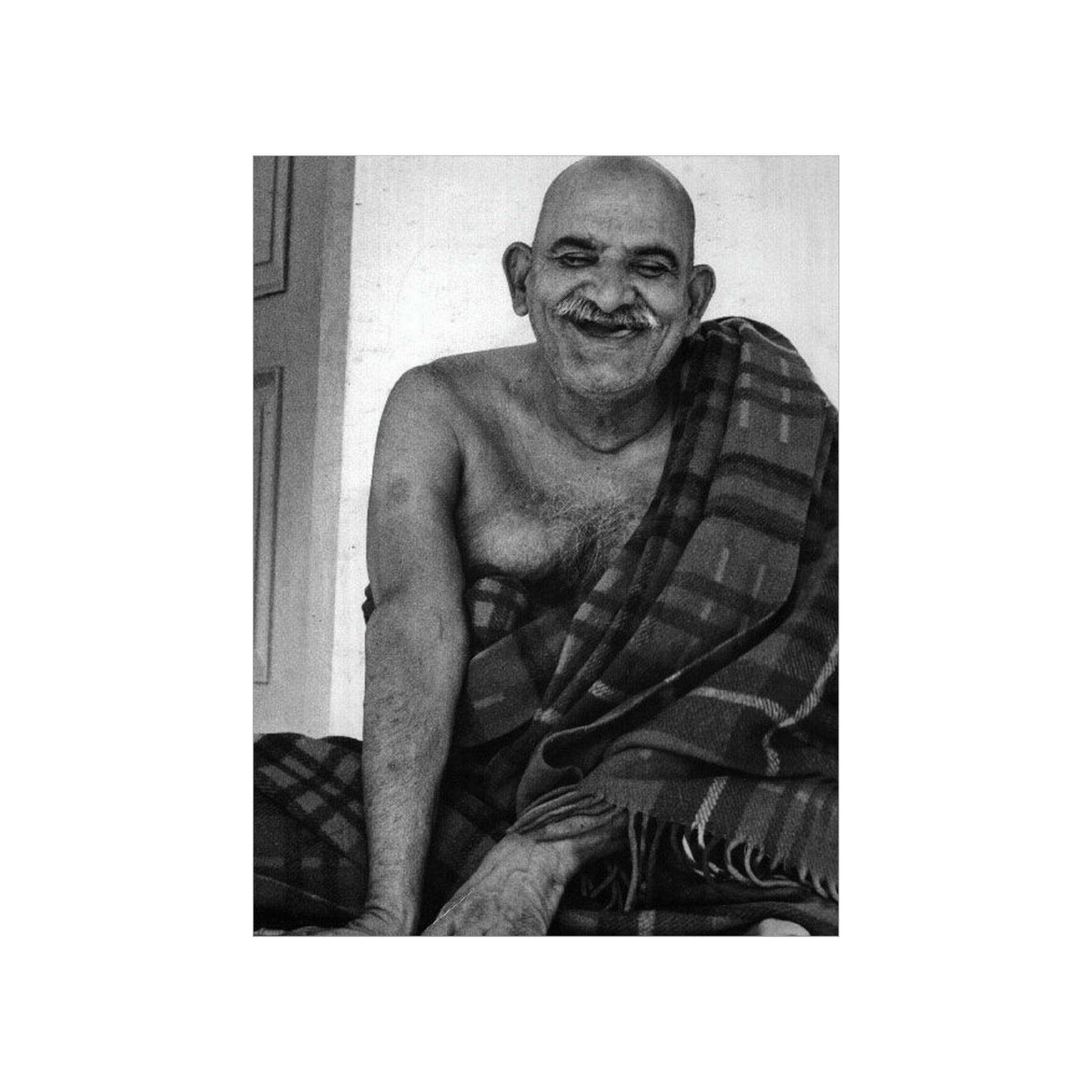 Premium Matte vertical posters - Neem Karoli Baba Hindu Saint - "Love all men as God, even if they hurt you or shame you." - Green Forest Home