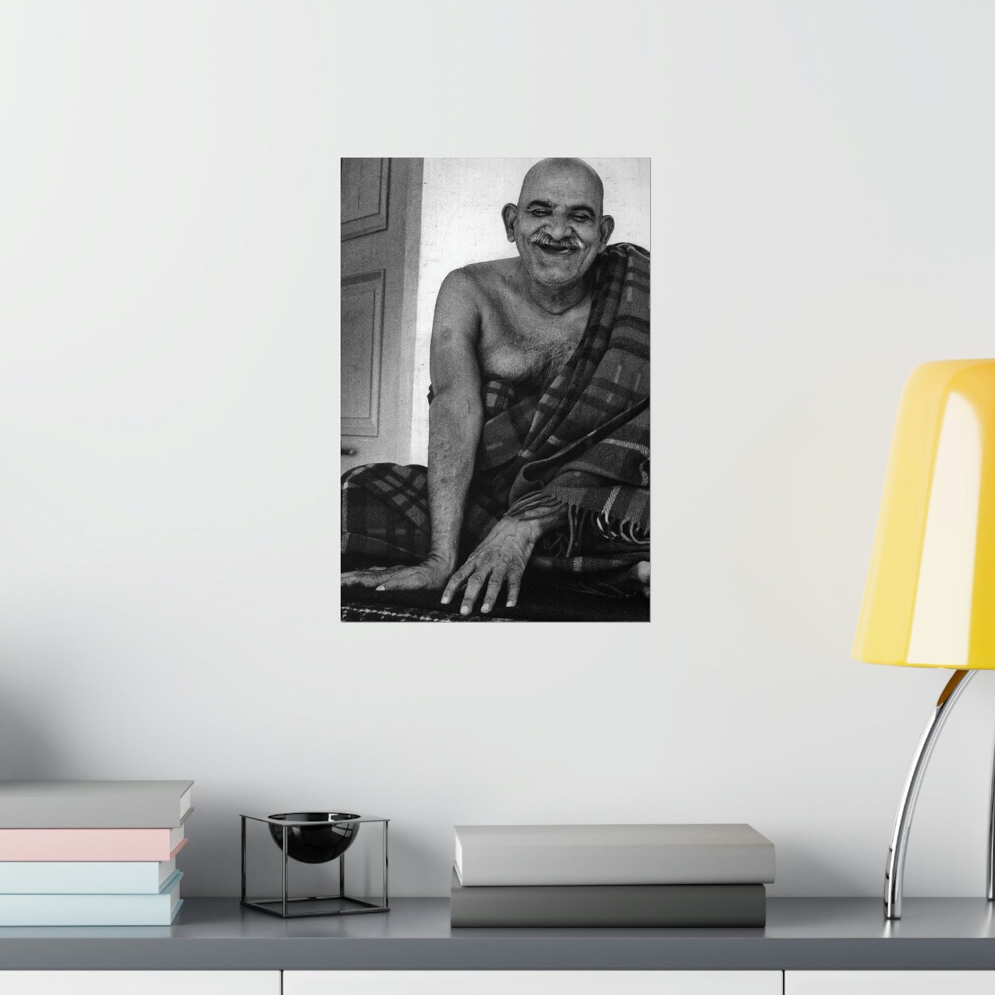 Premium Matte vertical posters - Neem Karoli Baba Hindu Saint - "Love all men as God, even if they hurt you or shame you." - Green Forest Home