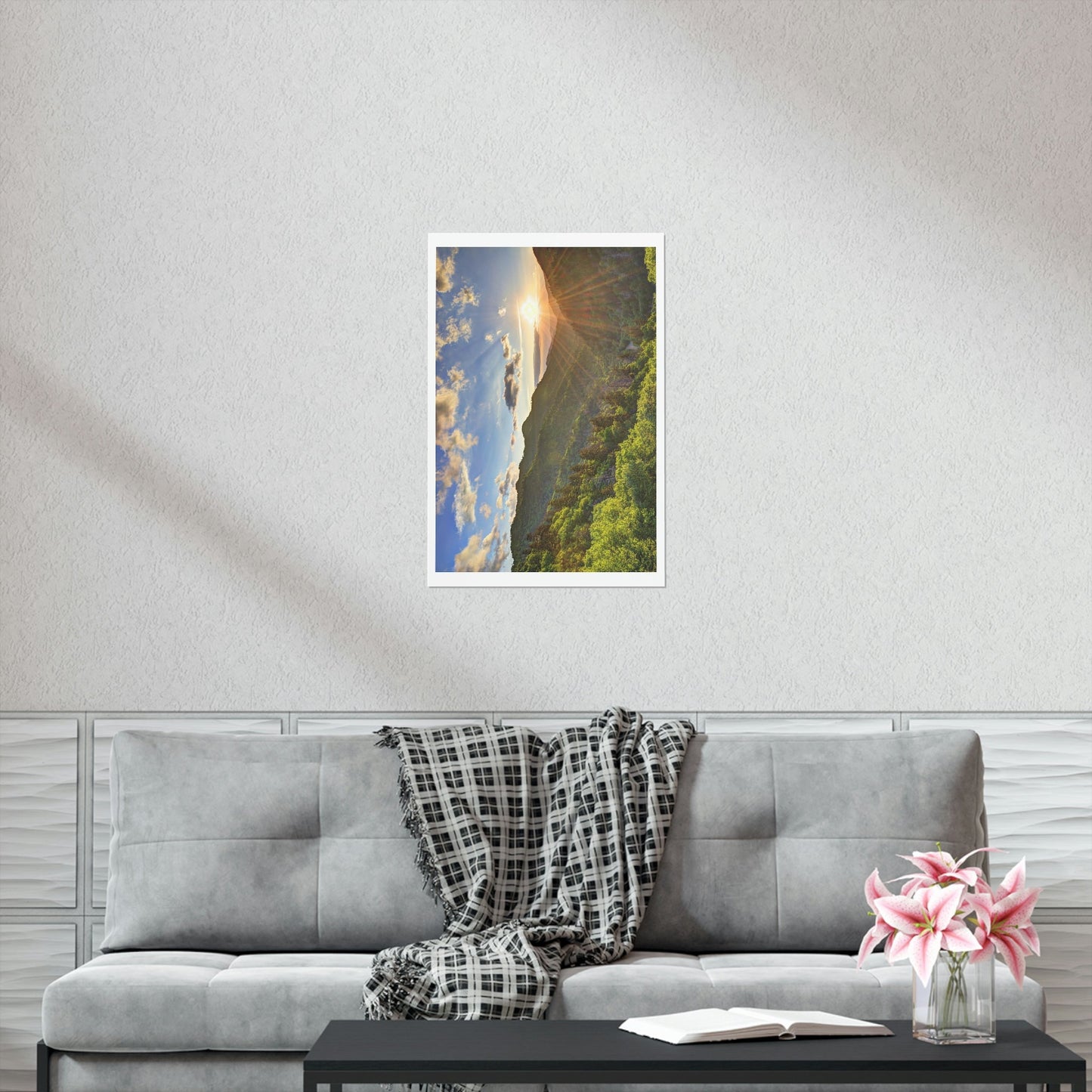 Premium Matte vertical posters - Newfound Gap Heavely day - in Smoky Mountain National Park in Summer in Mountain National Park (SMNP) USA - Green Forest Home