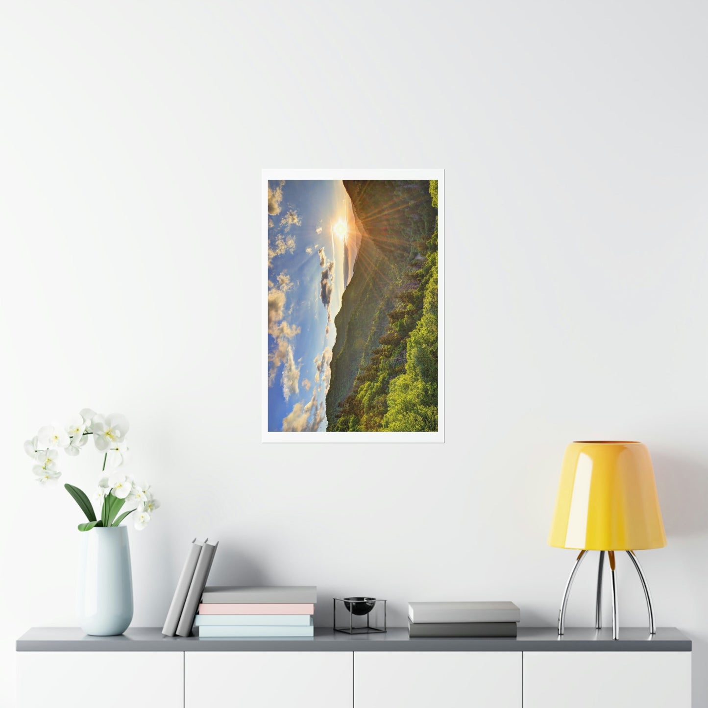 Premium Matte vertical posters - Newfound Gap Heavely day - in Smoky Mountain National Park in Summer in Mountain National Park (SMNP) USA - Green Forest Home