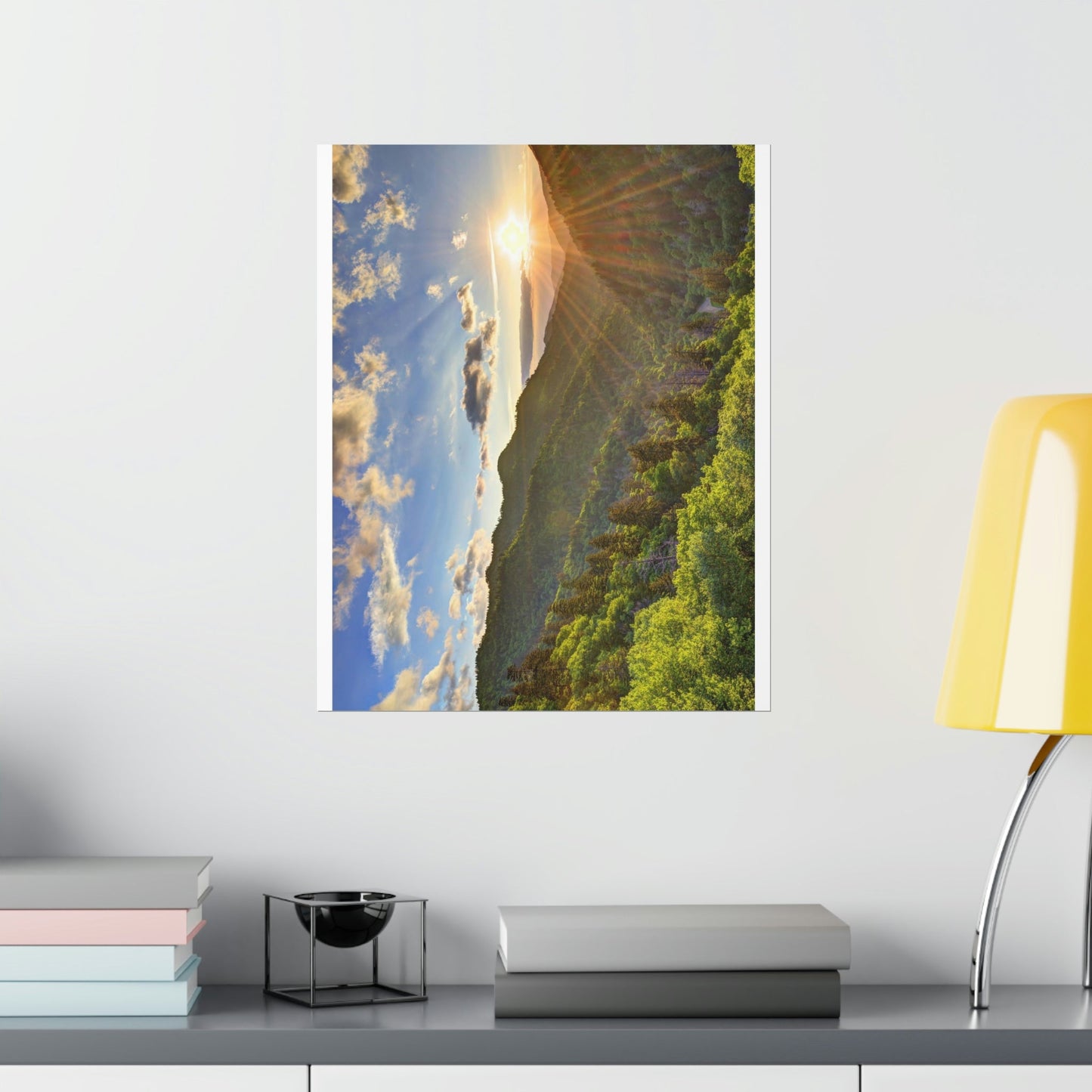 Premium Matte vertical posters - Newfound Gap Heavely day - in Smoky Mountain National Park in Summer in Mountain National Park (SMNP) USA - Green Forest Home