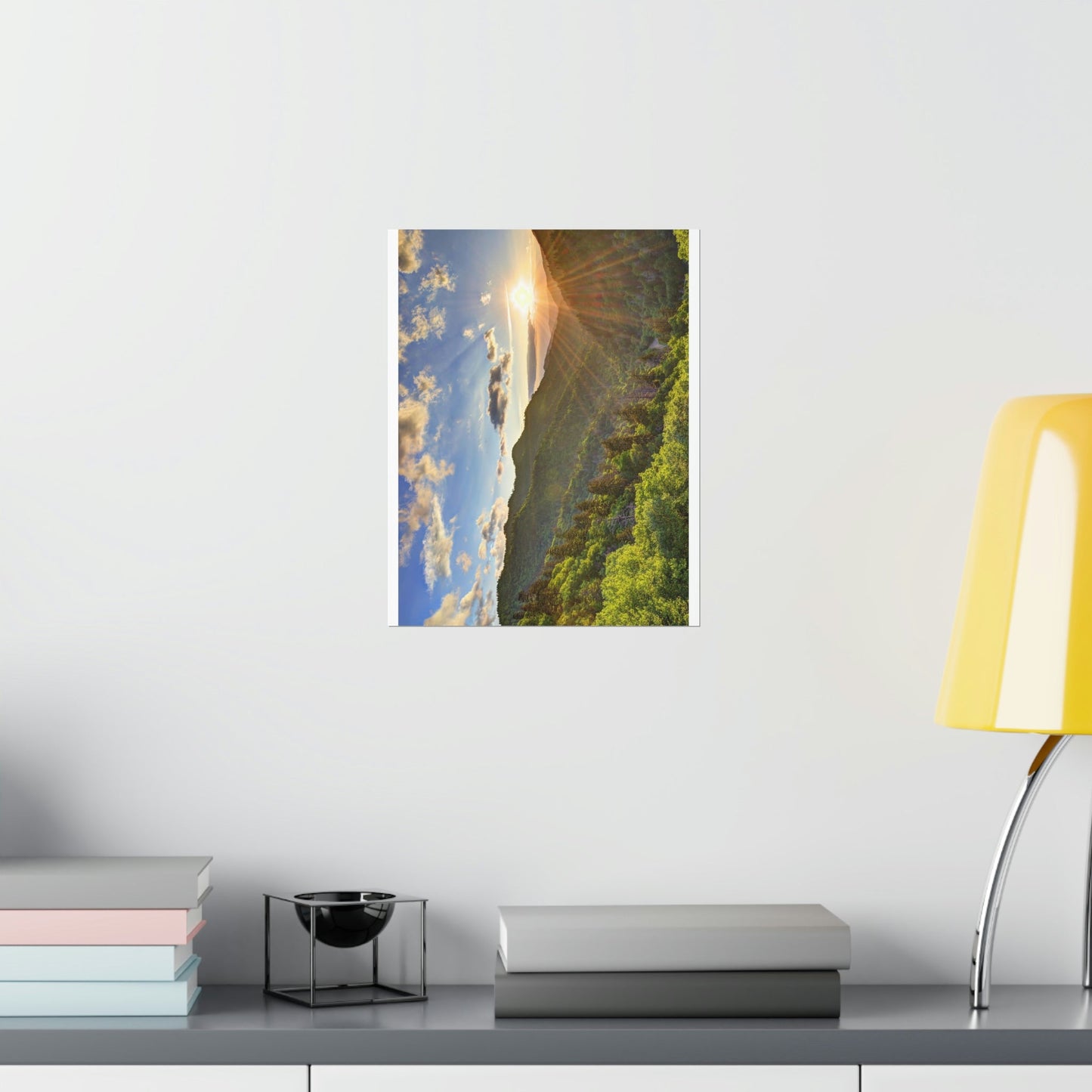 Premium Matte vertical posters - Newfound Gap Heavely day - in Smoky Mountain National Park in Summer in Mountain National Park (SMNP) USA - Green Forest Home